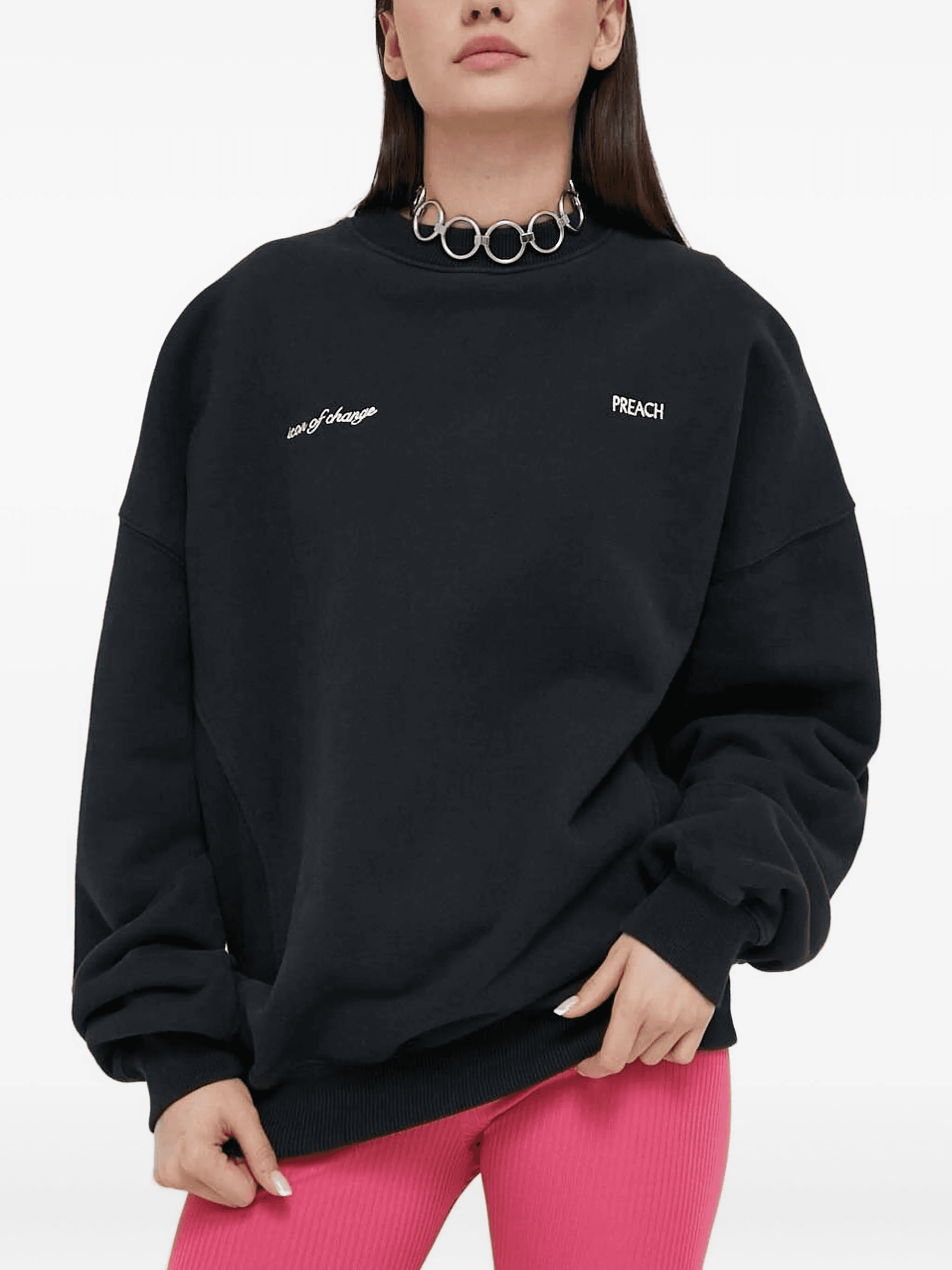 embroidered long-sleeve sweatshirt - Image 1