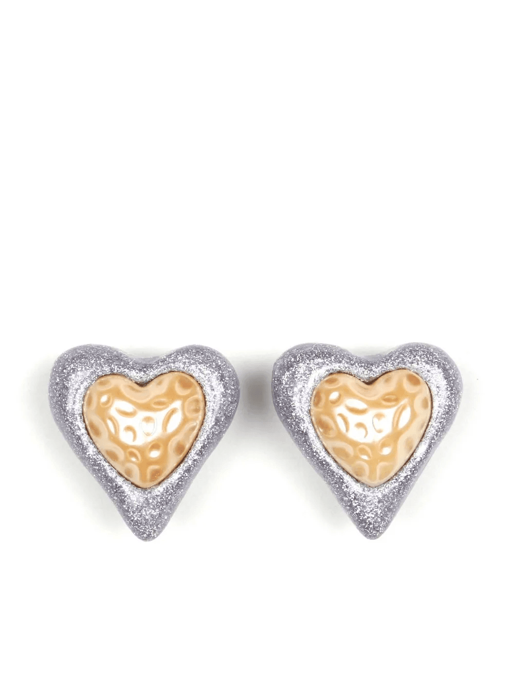 heart-shaped stud earrings - Image 1