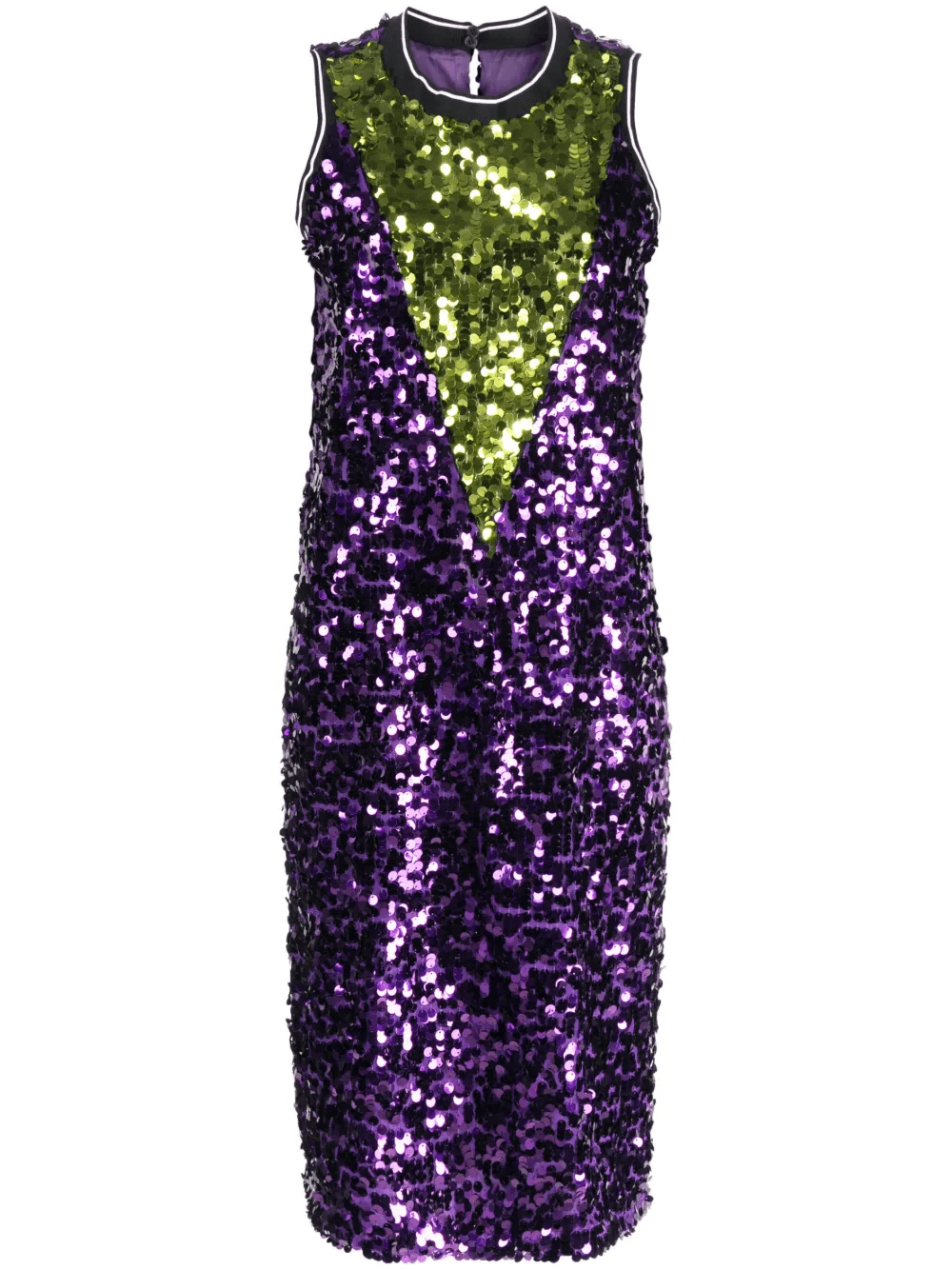colour-block sequin midi dress - Image 1