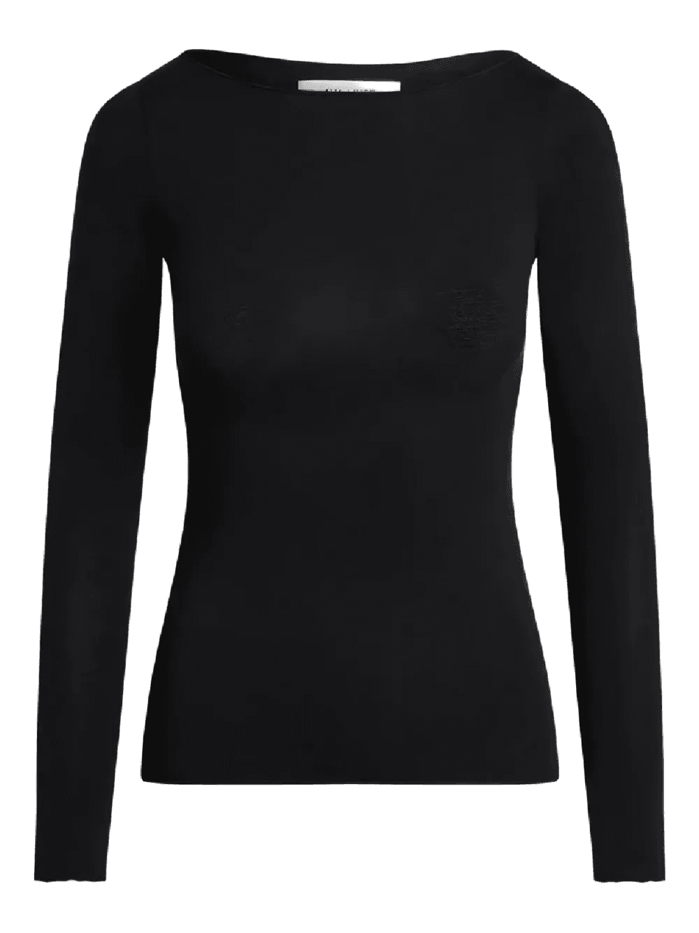 long-sleeve boat-neck top - Image 1