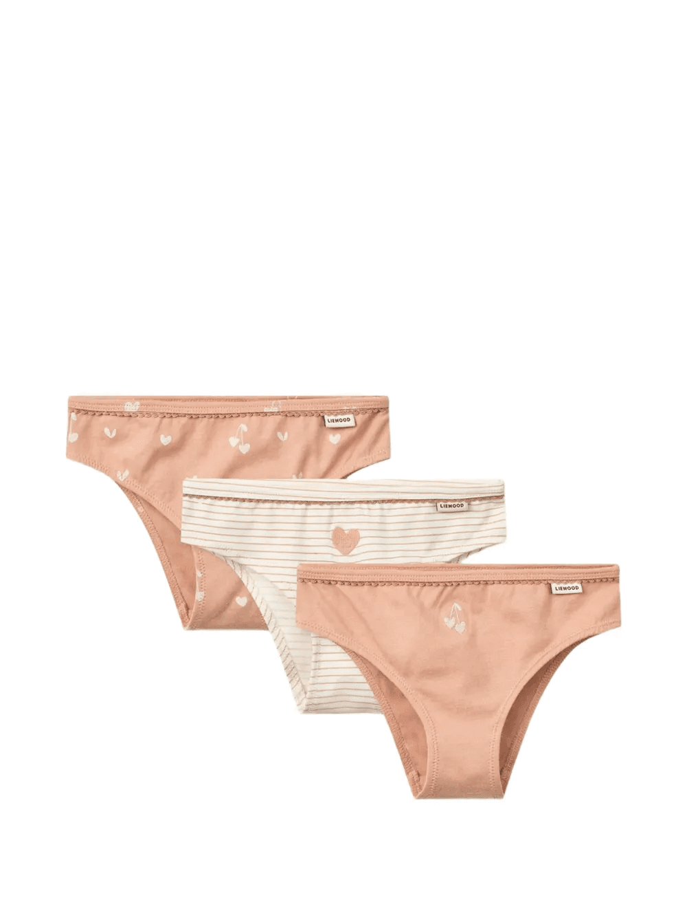 heart-print striped briefs set of three - Image 1