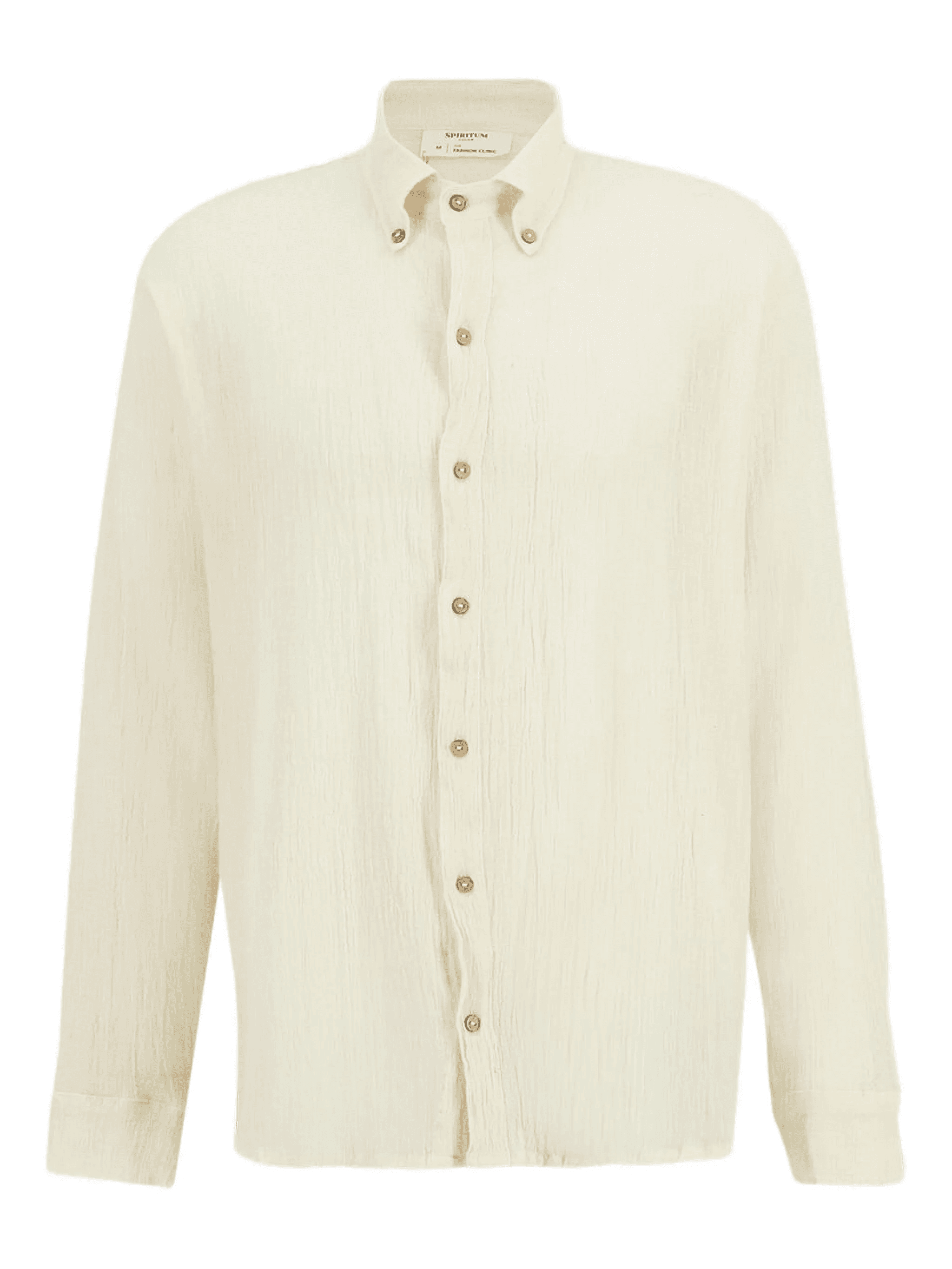 button-down collar cotton shirt - Image 1
