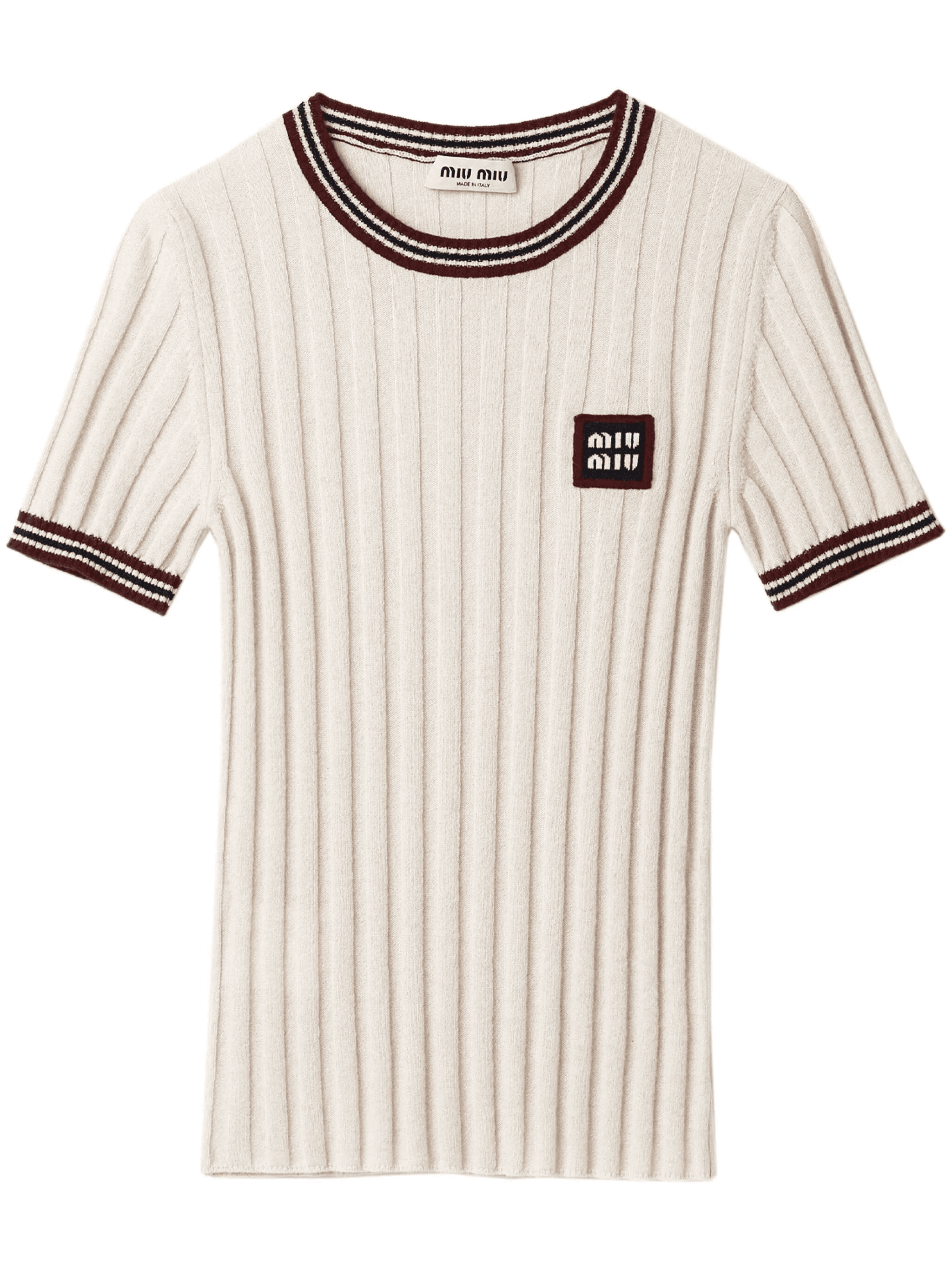 logo-appliqué cashmere top - Image 1