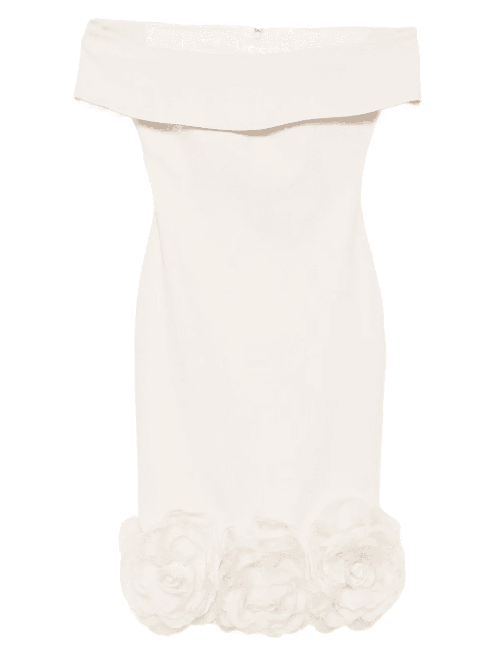 off-shoulder rose-embellished midi dress - Image 1