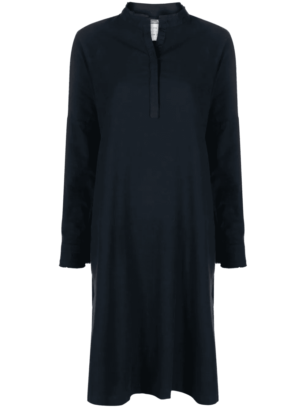 long-sleeve stretch-cotton shirtdress - Image 1