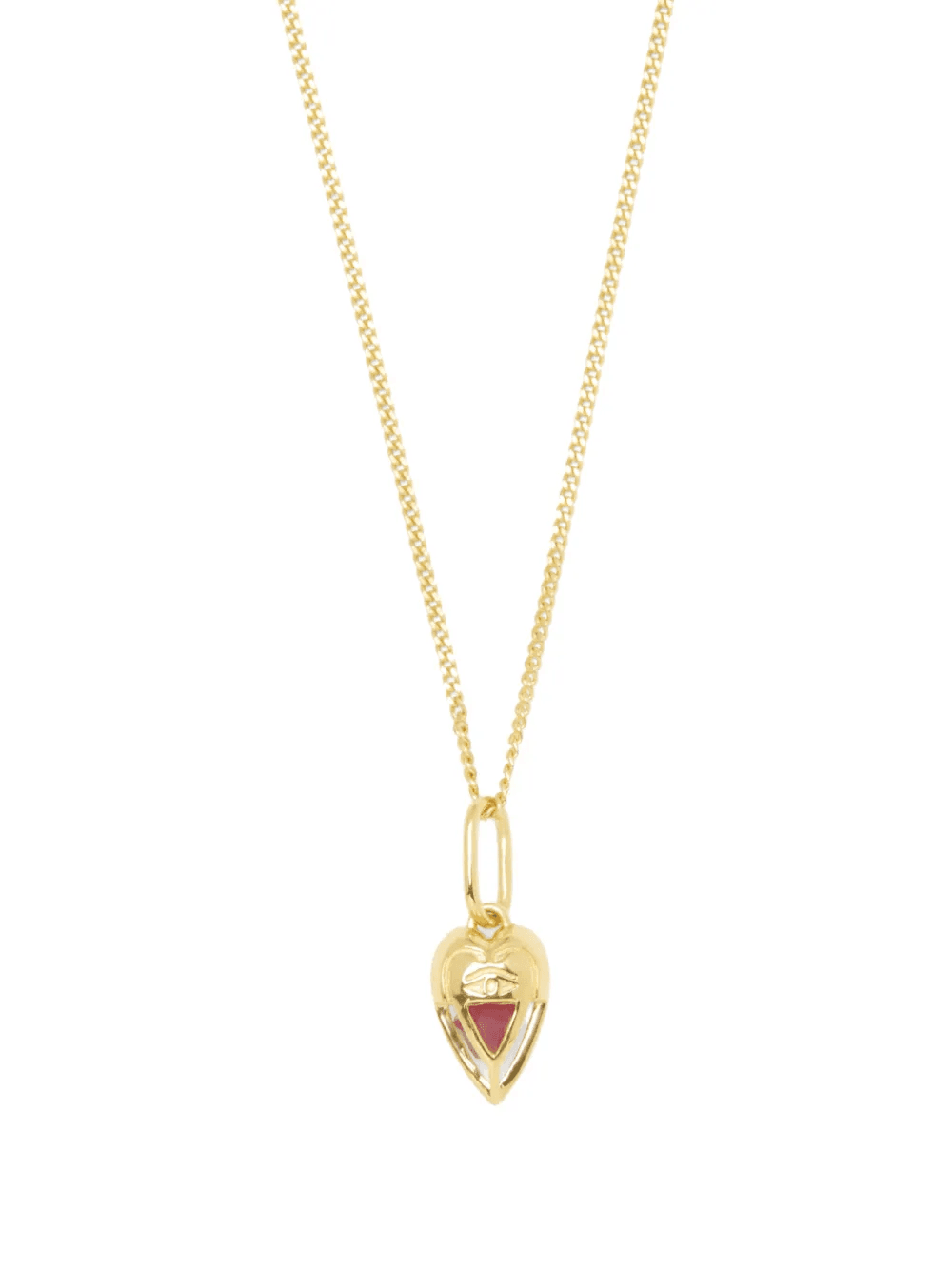 heart-pendant ruby necklace - Image 1