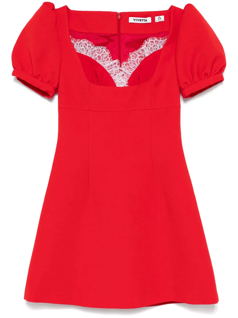 lace-trim mini dress - Image 1