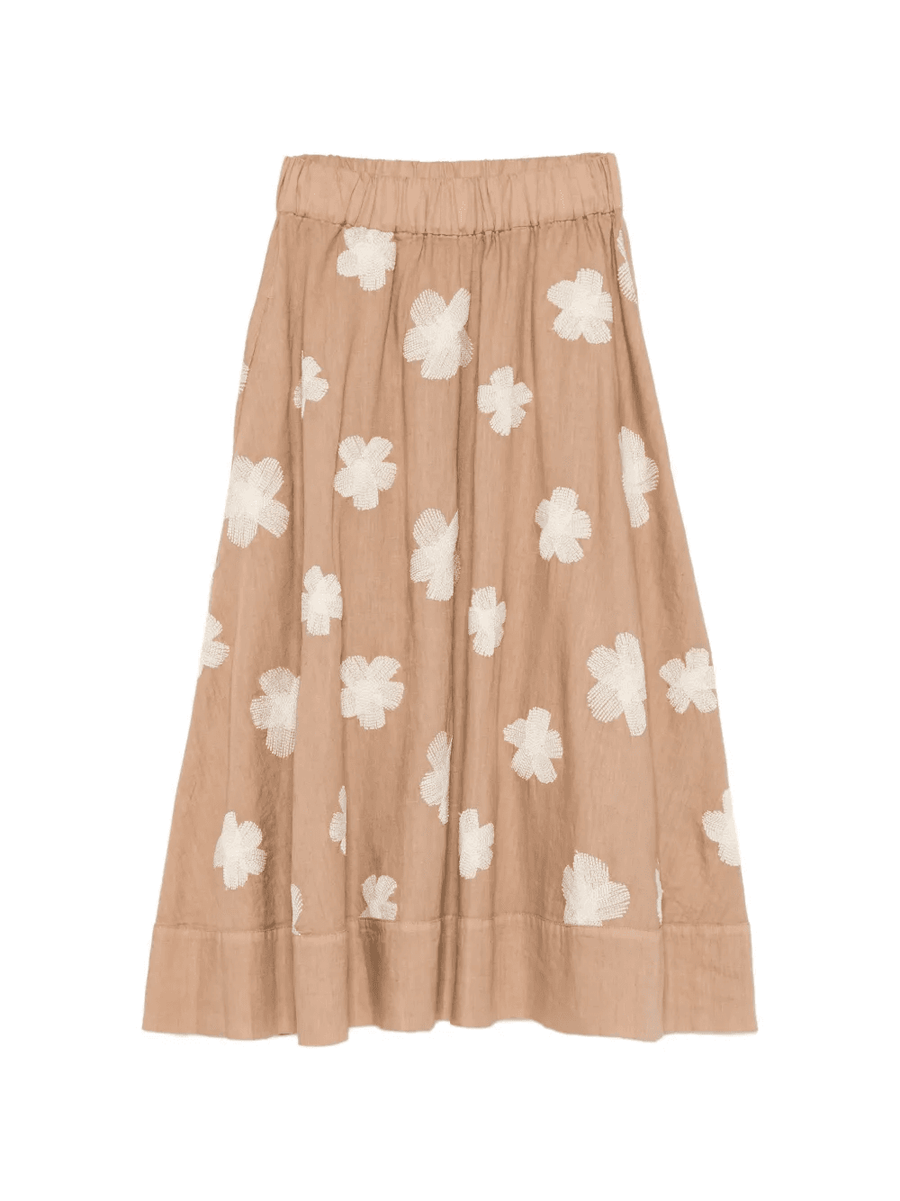 floral-embroidered midi skirt - Image 1