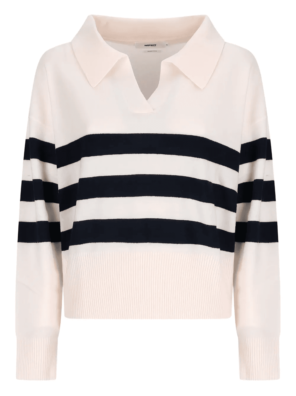Irina striped polo-collar sweater - Image 1