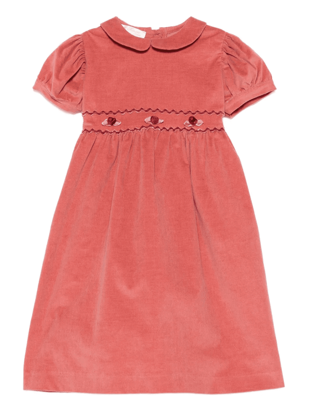 short-sleeved embroidered dress - Image 1