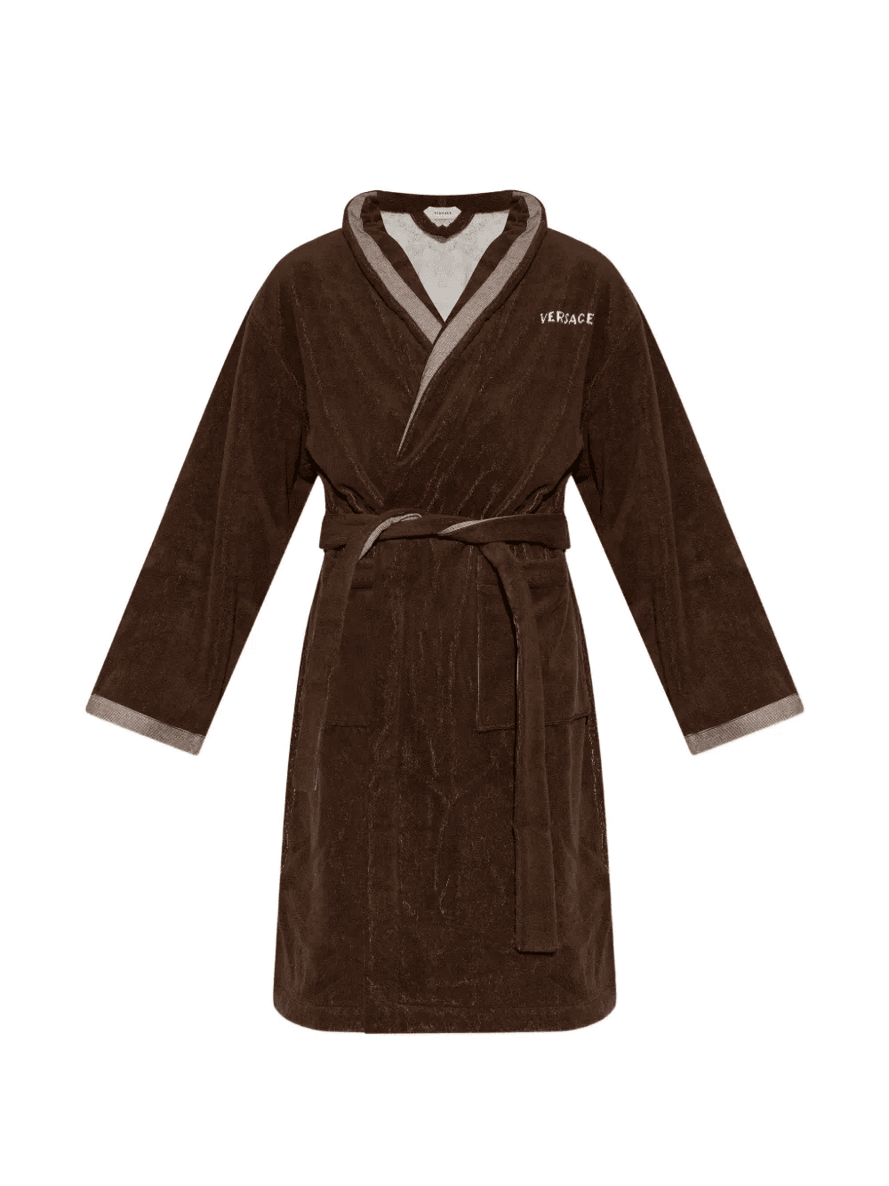 embroidered-graphic cotton bathrobe - Image 1
