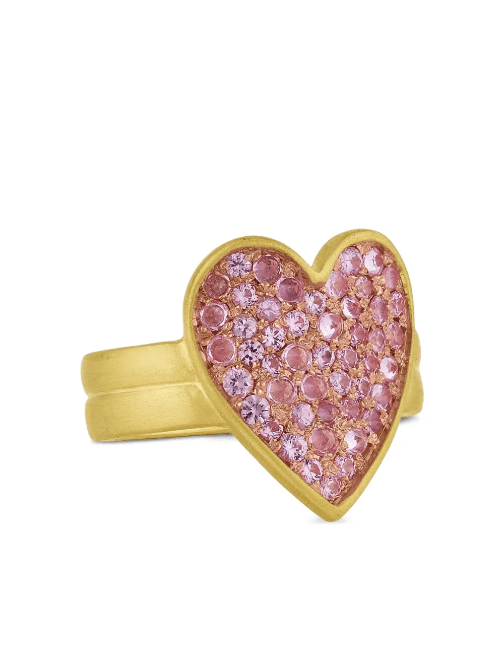 18K yellow gold Heart sapphire ring - Image 1