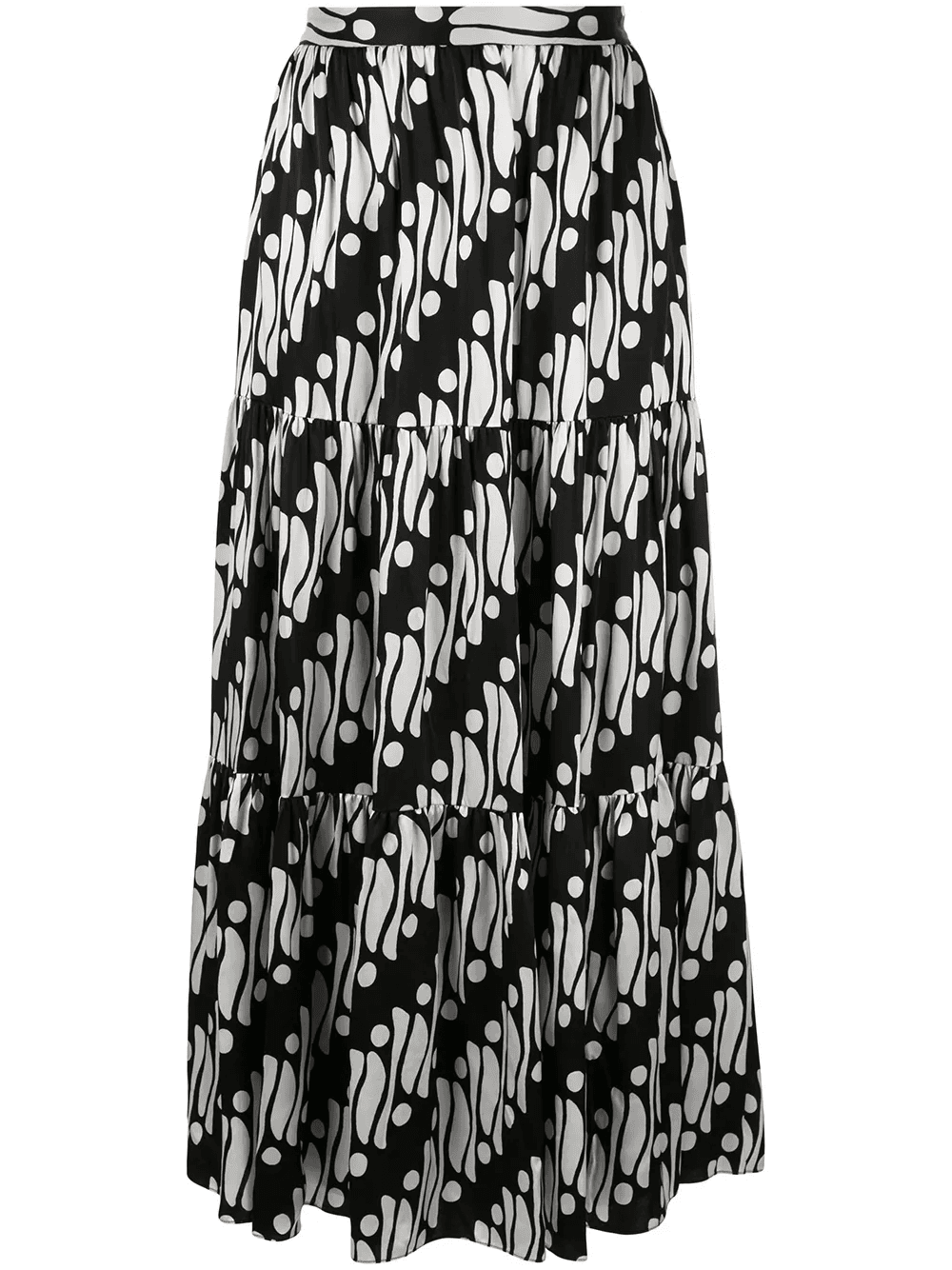 geometric flared maxi skirt - Image 1