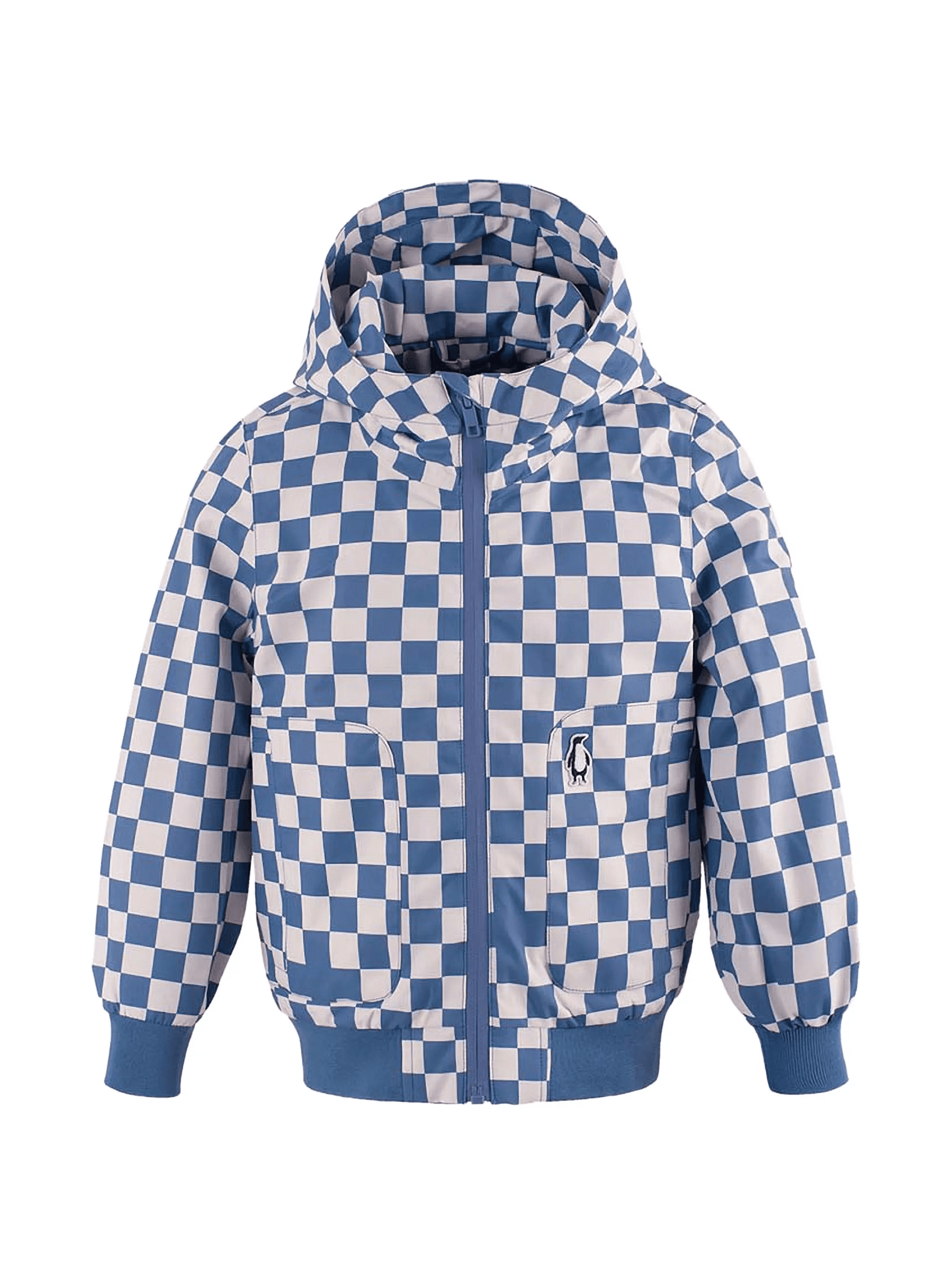 checked hooded jacket - Image 1