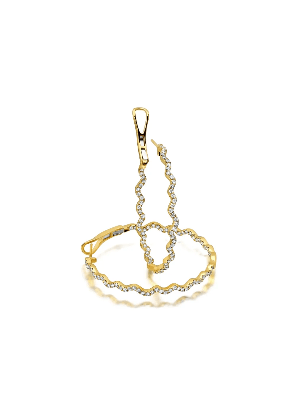 18K yellow gold Rio diamond earrings - Image 1