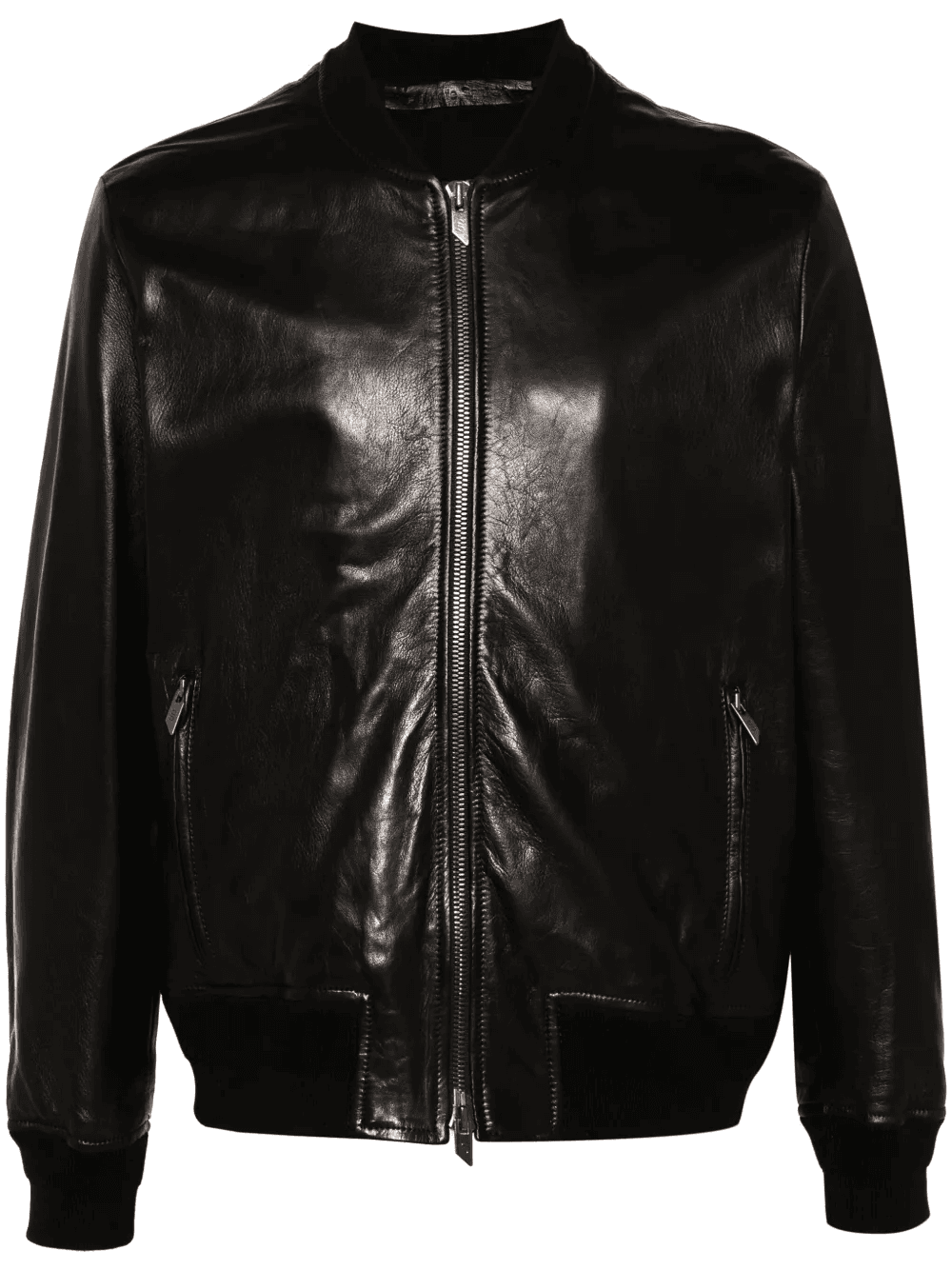 leather bomber jacket - Image 1