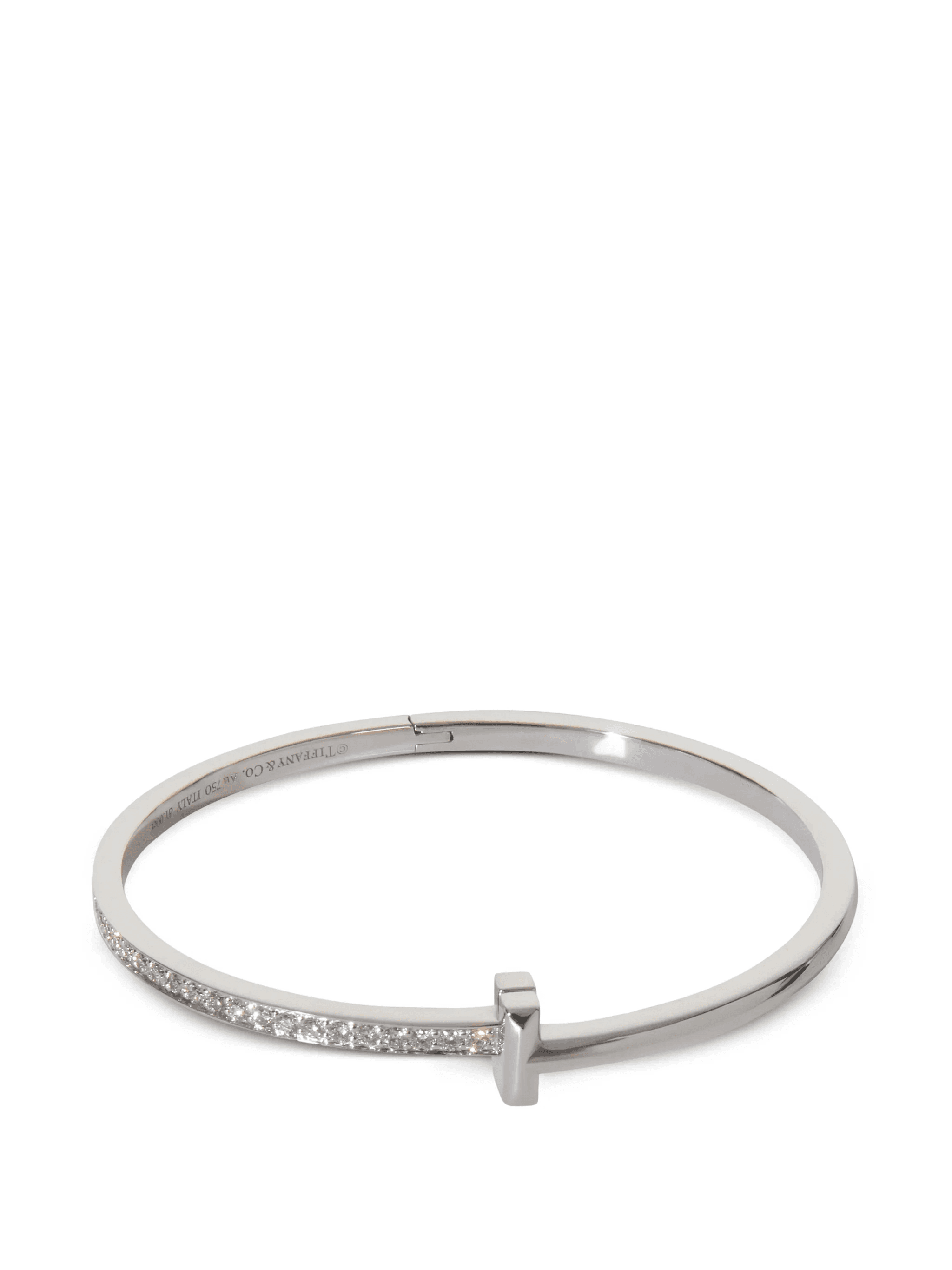 T T1 narrow hinged diamond bracelet - Image 1