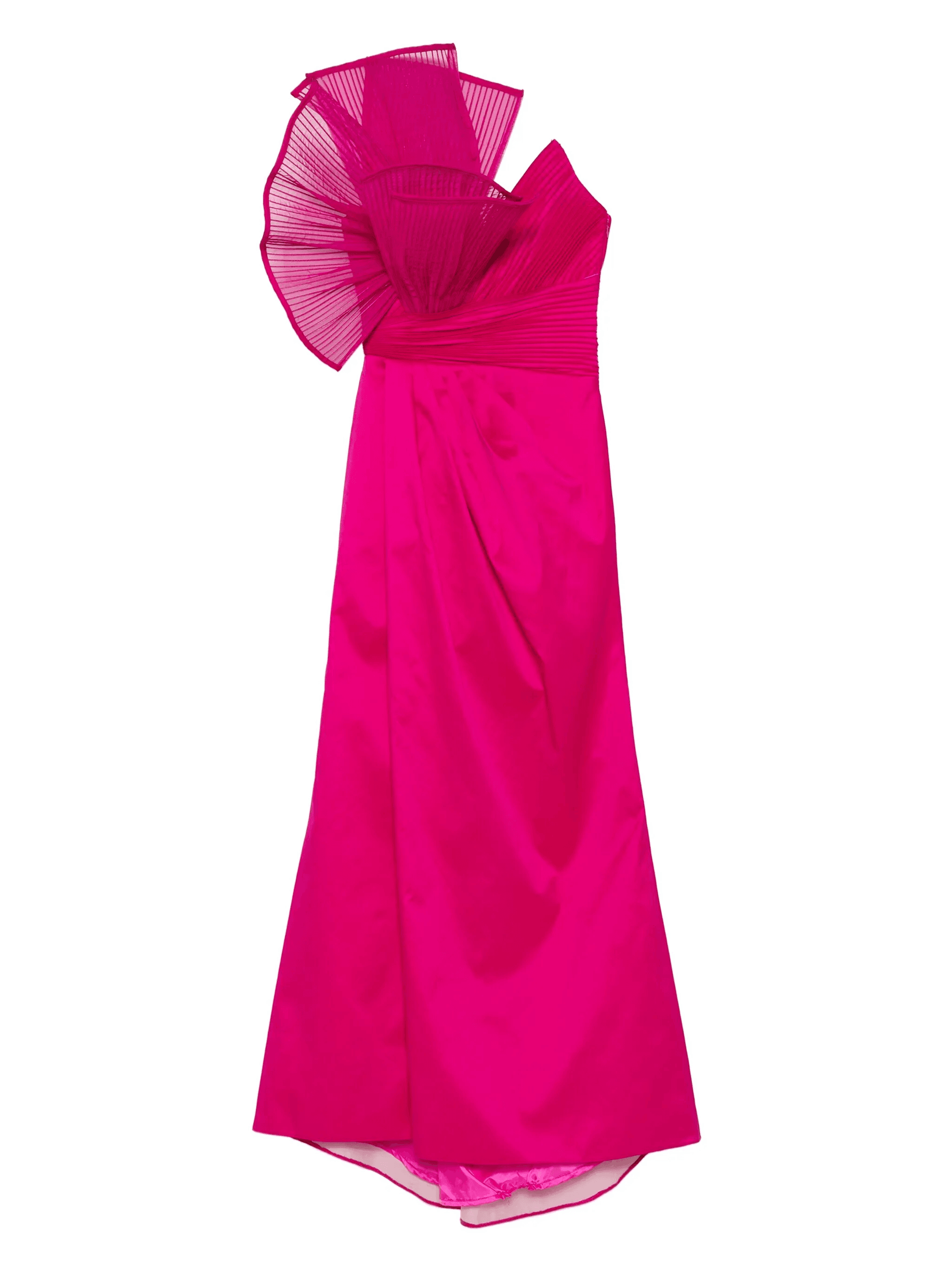 pleated-detail maxi dress - Image 1