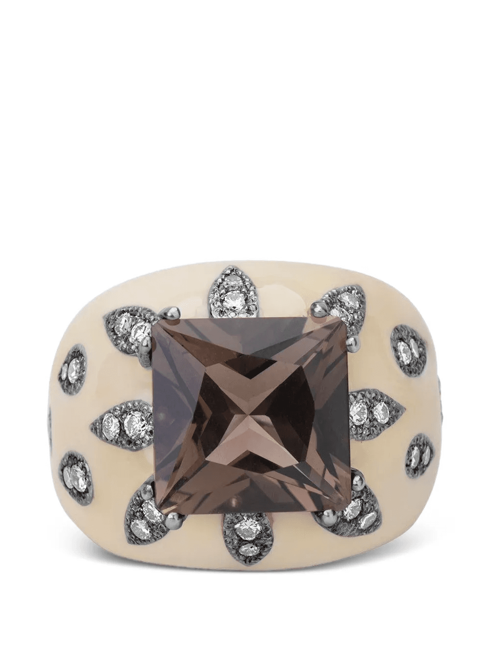 diamond smoky topaz ring - Image 1