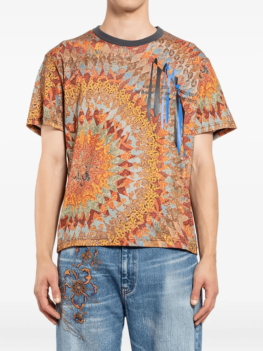 patchwork-print T-shirt - Image 1