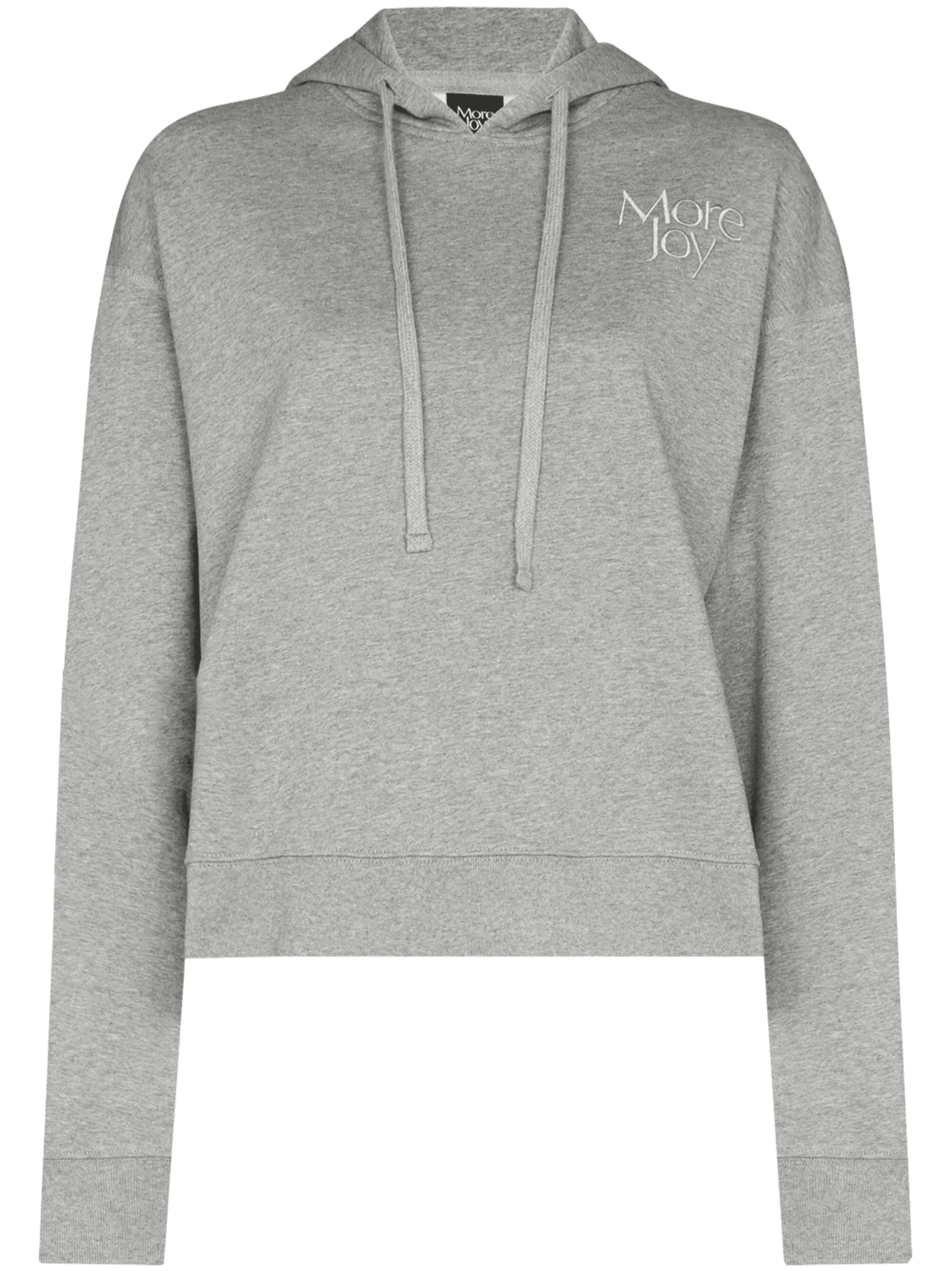 logo-embroidered cropped hoodie - Image 1