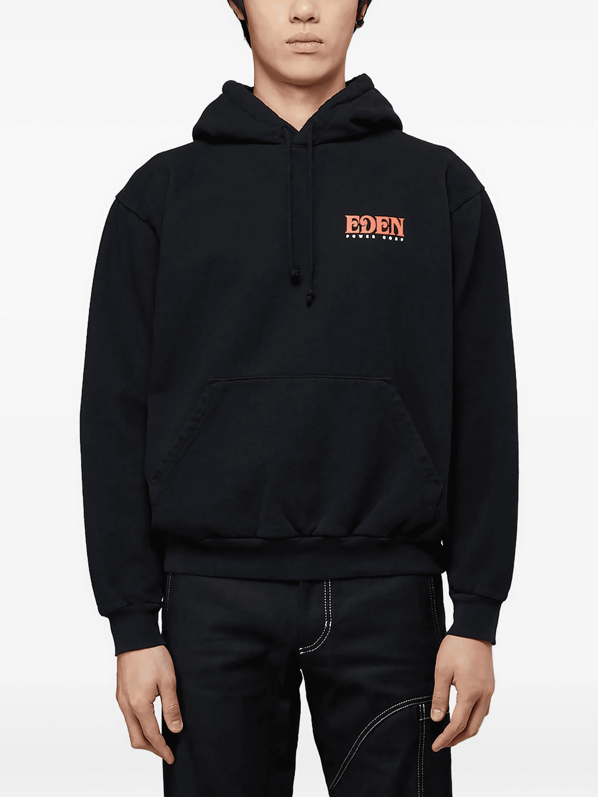 logo-print drawstring hoodie - Image 1