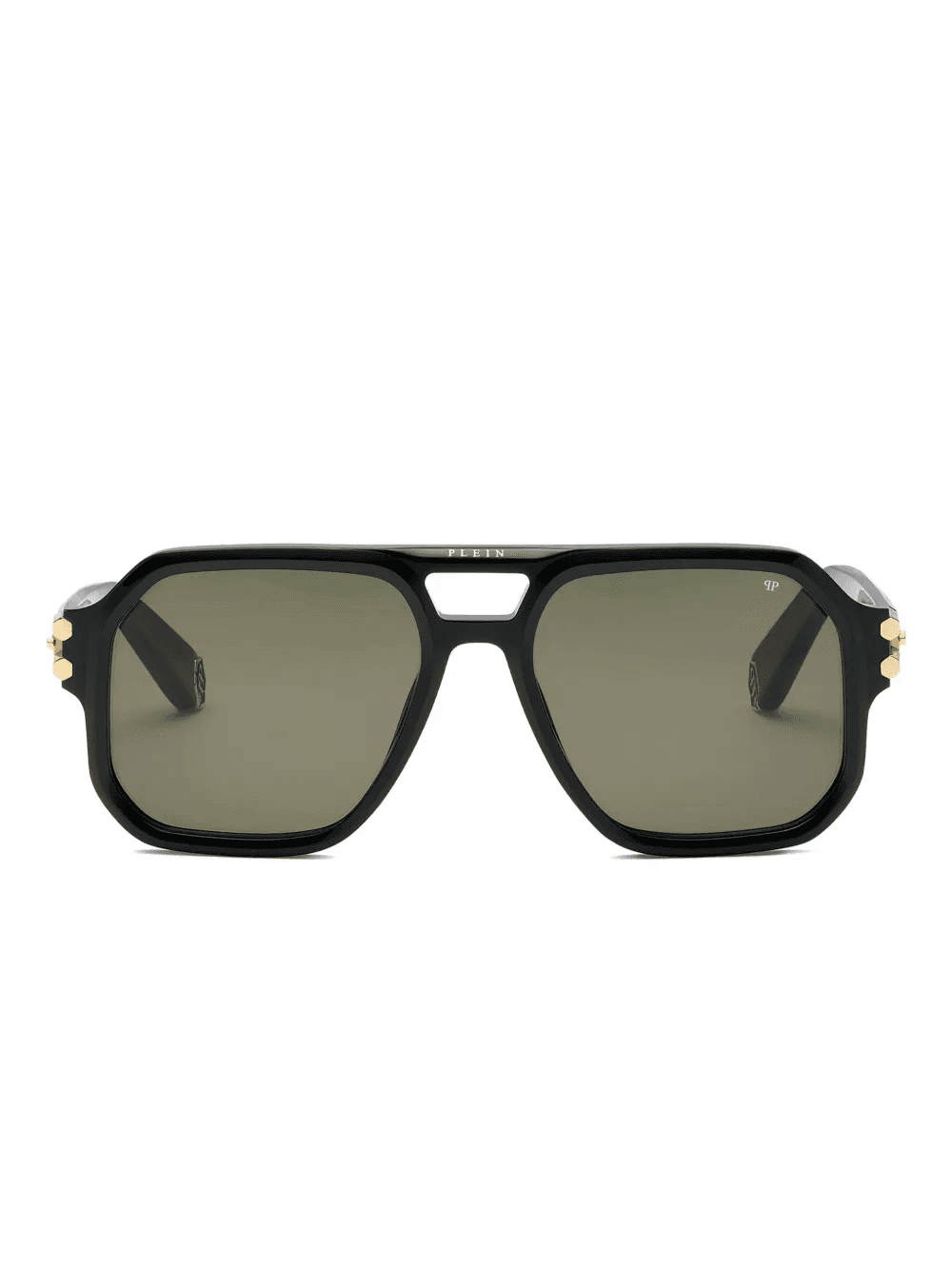 square-frame double-bridge sunglasses - Image 1