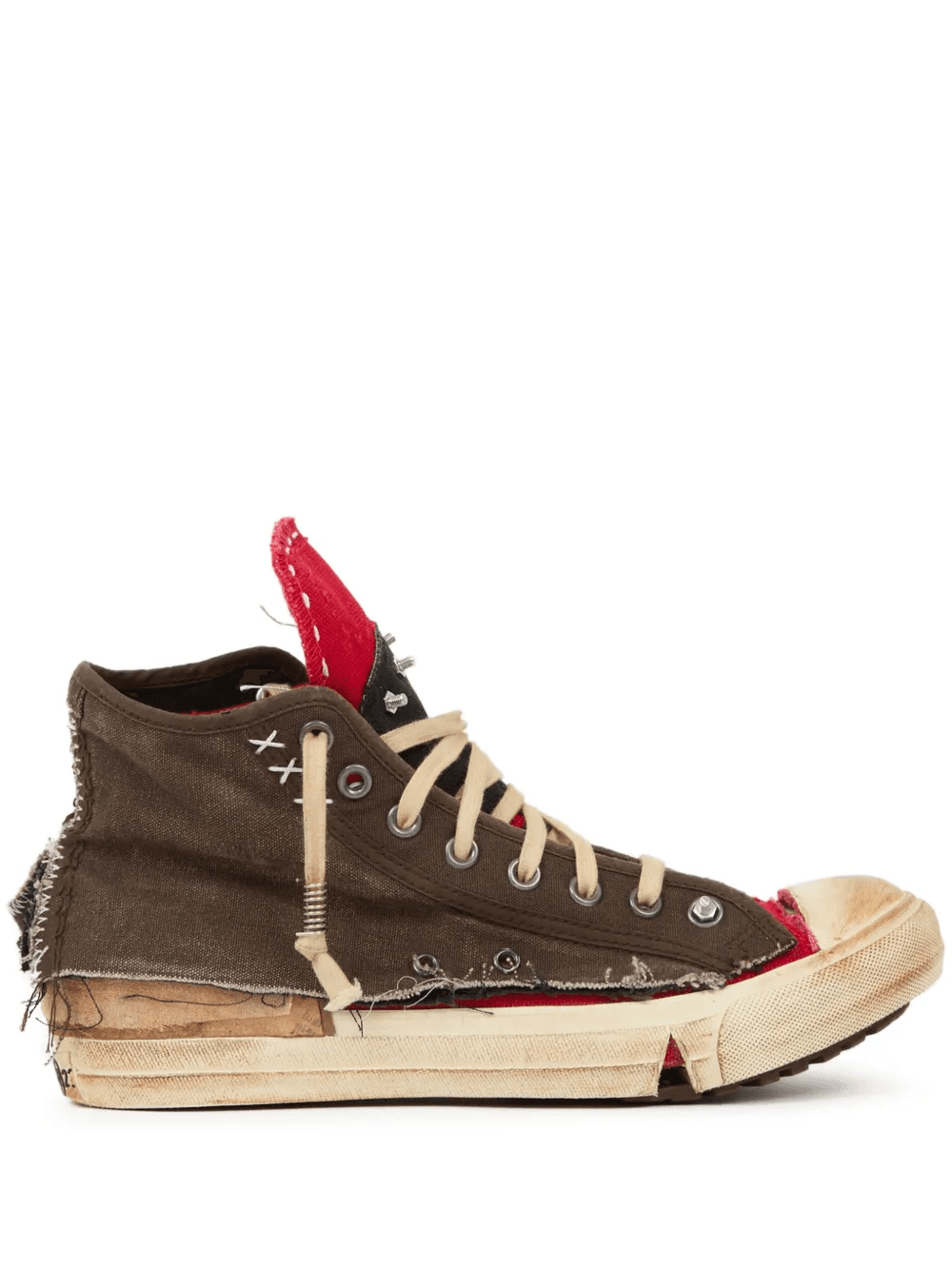 distressed high-top sneakers - Image 1