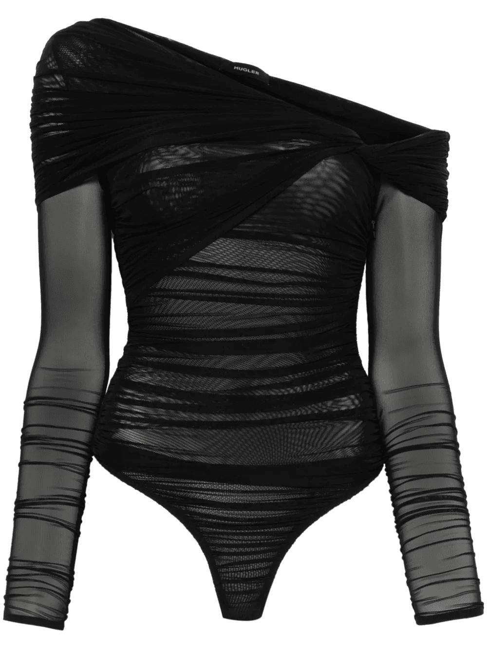 off-shoulder ruched bodysuit - Image 1