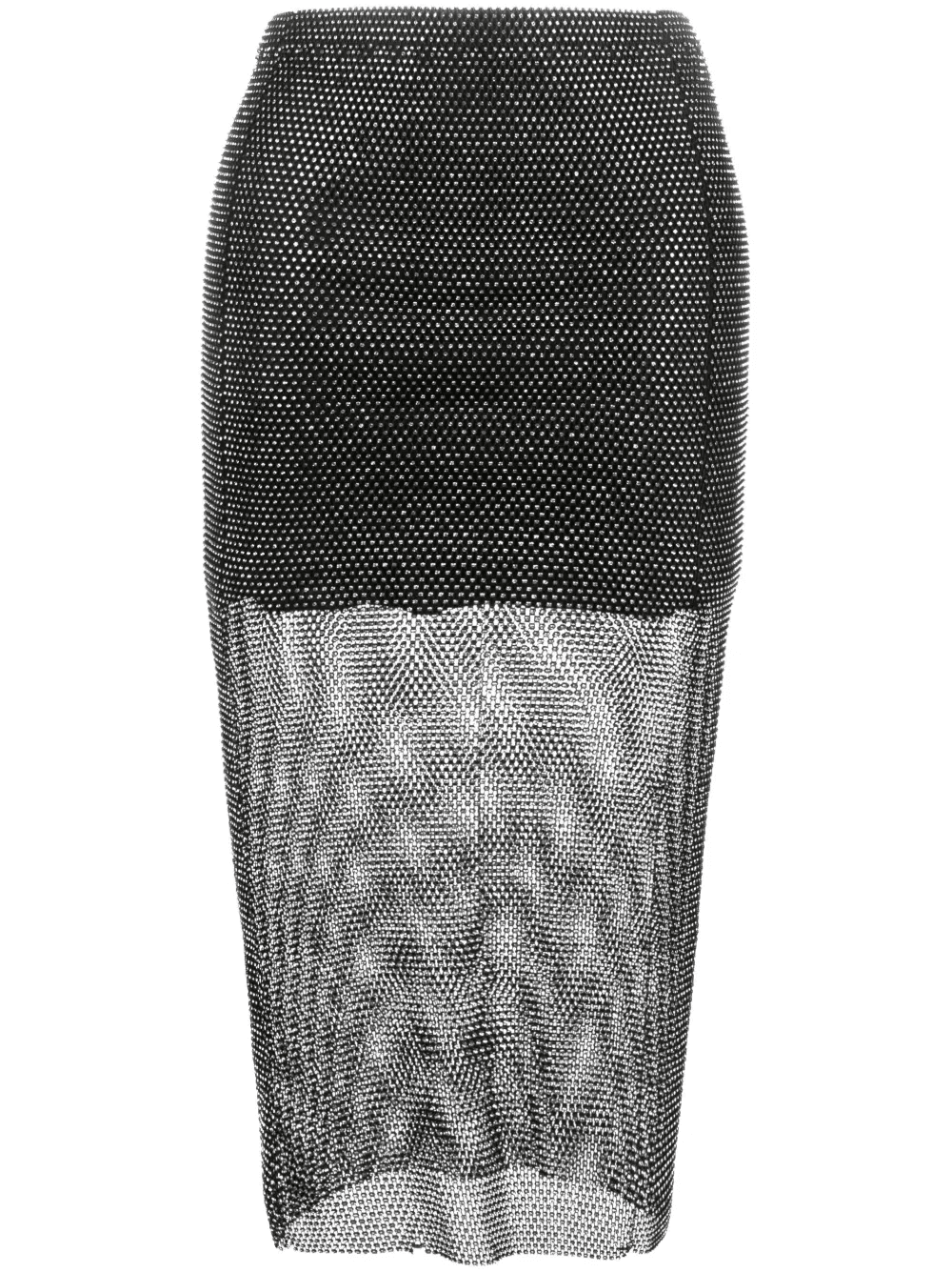 rhinestone-embellished mesh skirt - Image 1