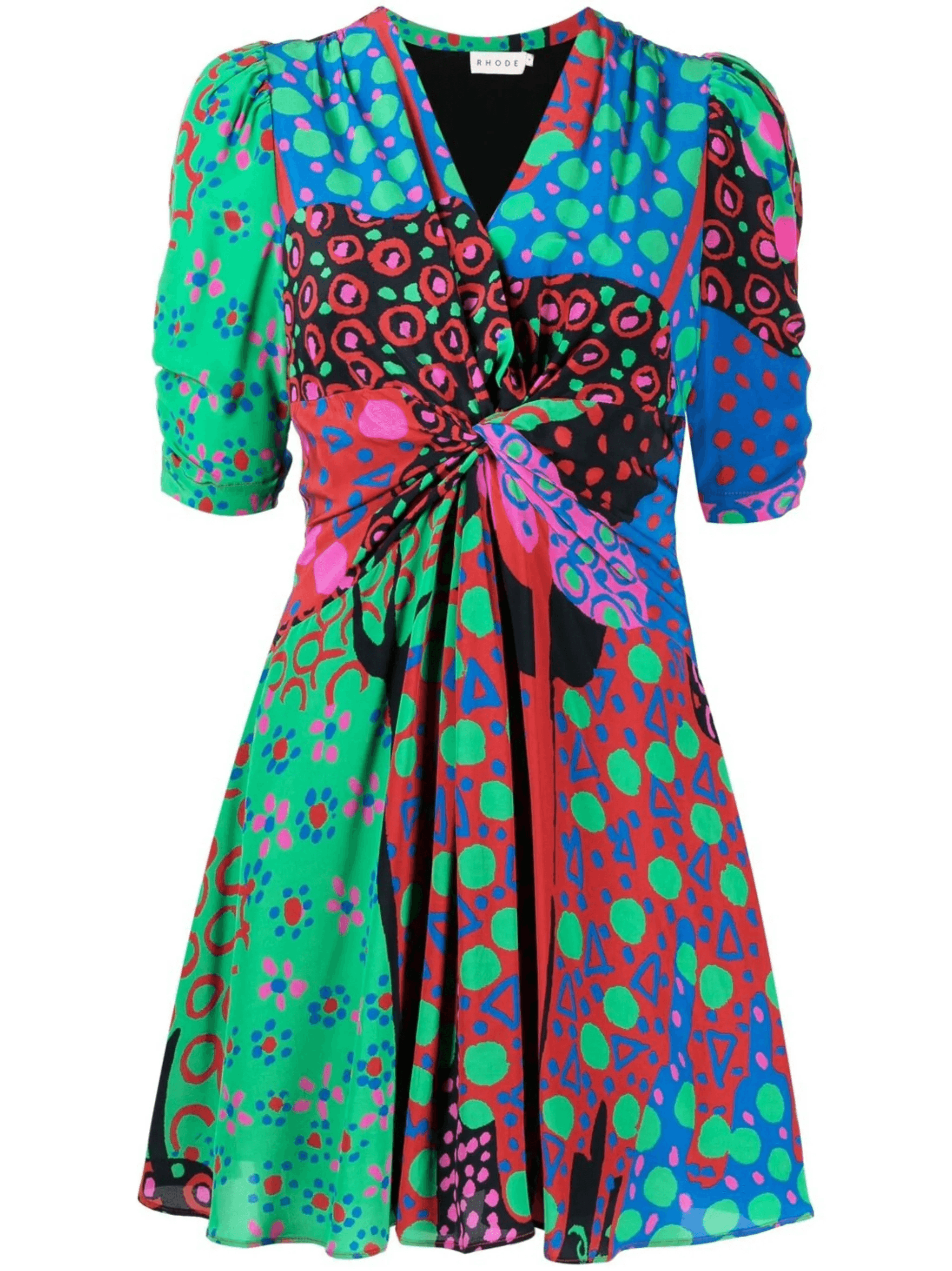 graphic-print short-sleeve mini dress - Image 1