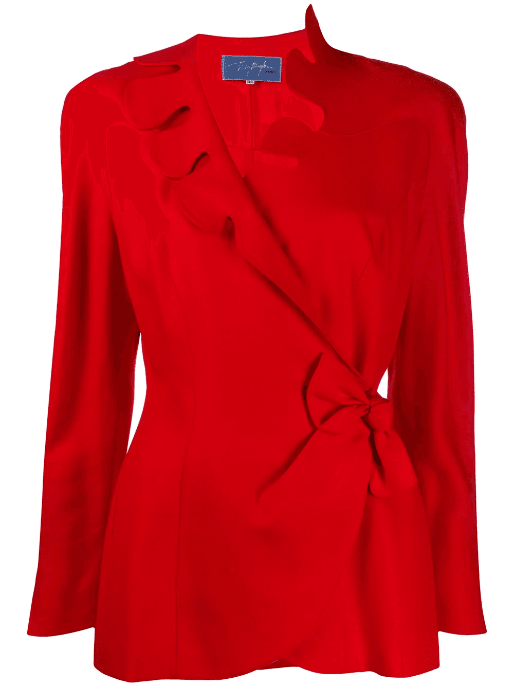 scalloped neck wrap jacket - Image 1