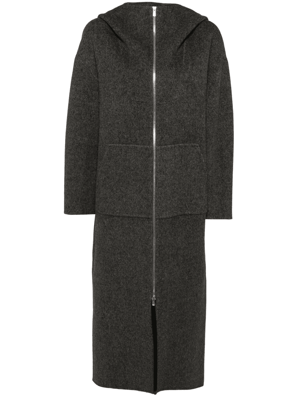 zip-up hooded coat - Image 1