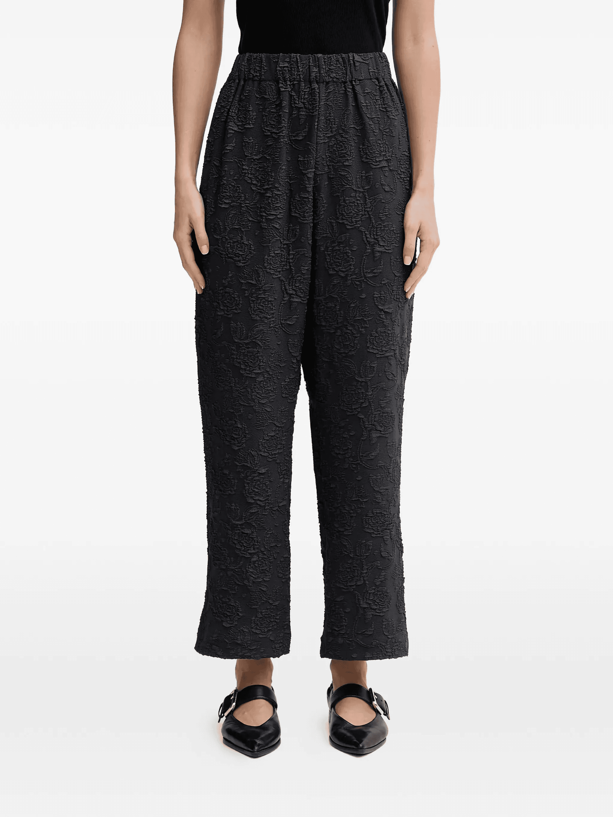 floral-effect trousers - Image 1