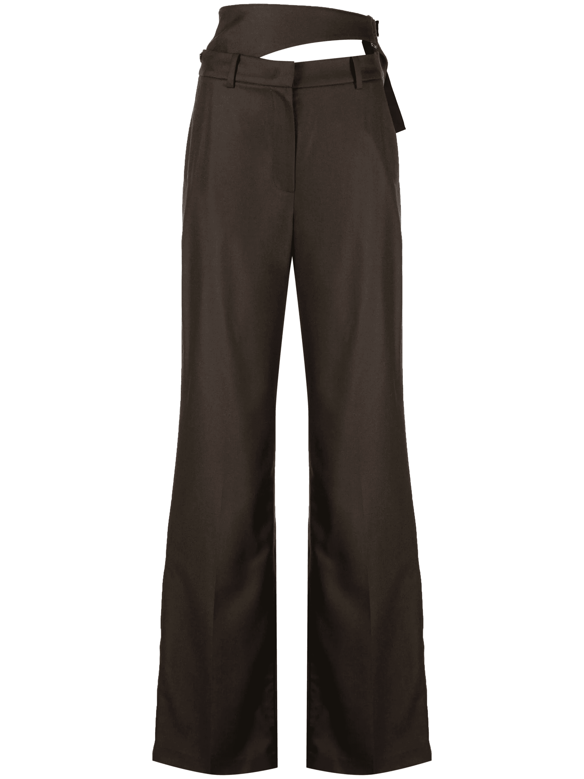 cut-out detailing wool tailored trousers - Image 1