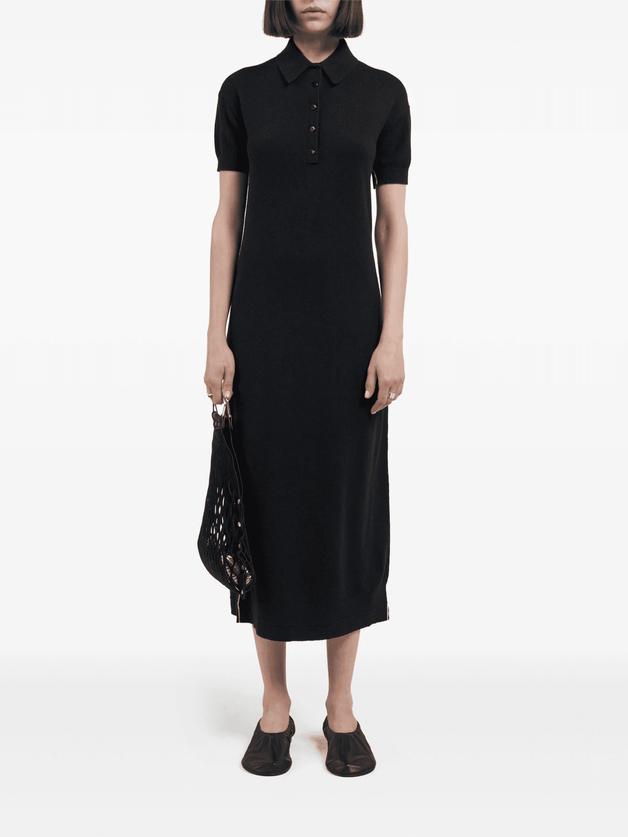 polo-collar midi dress - Image 1