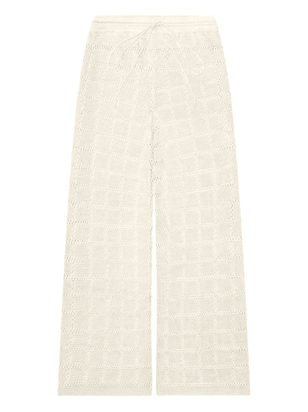 grid-pattern knit trousers - Image 1