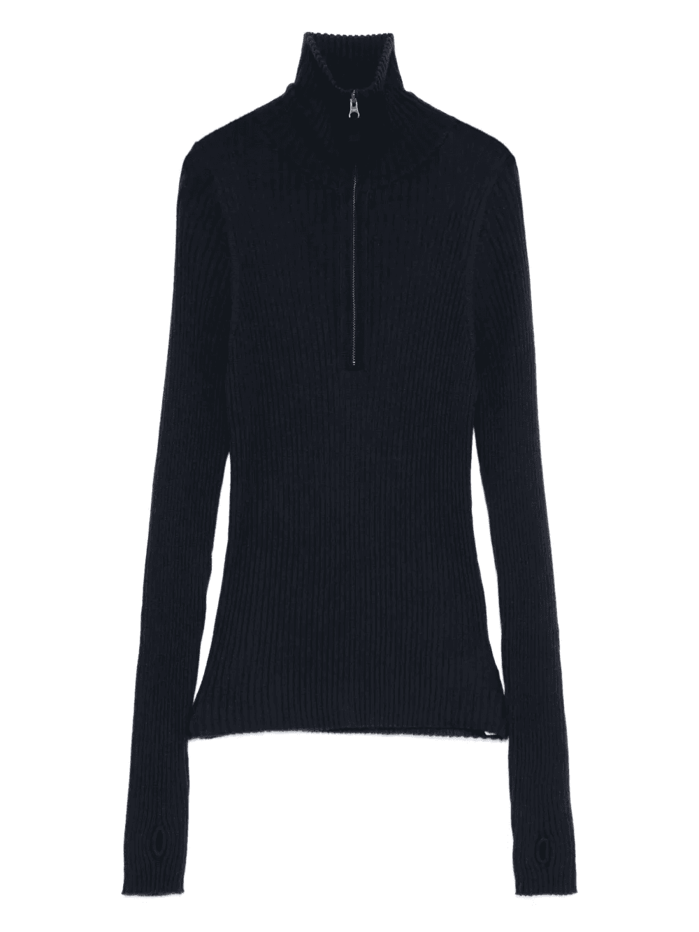 zip-up ribber sweater - Image 1
