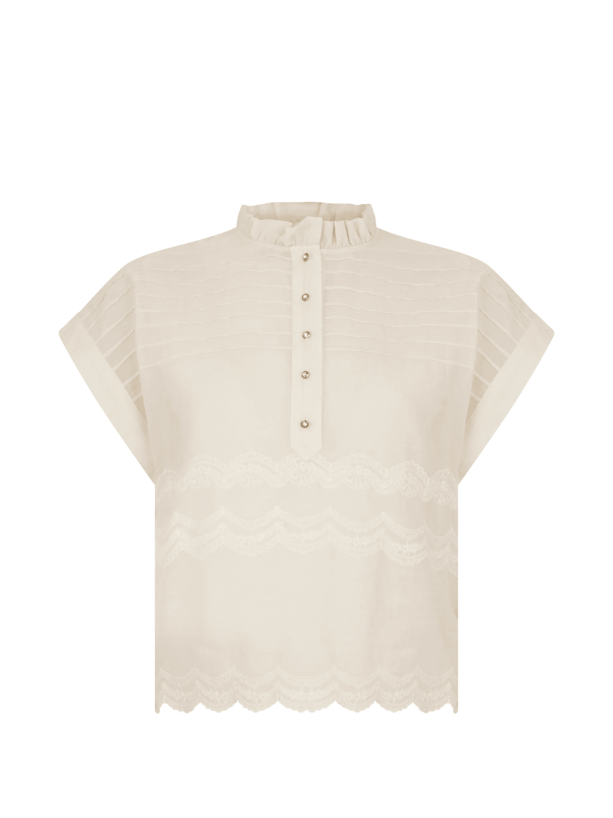 ruffled-neck blouse - Image 1
