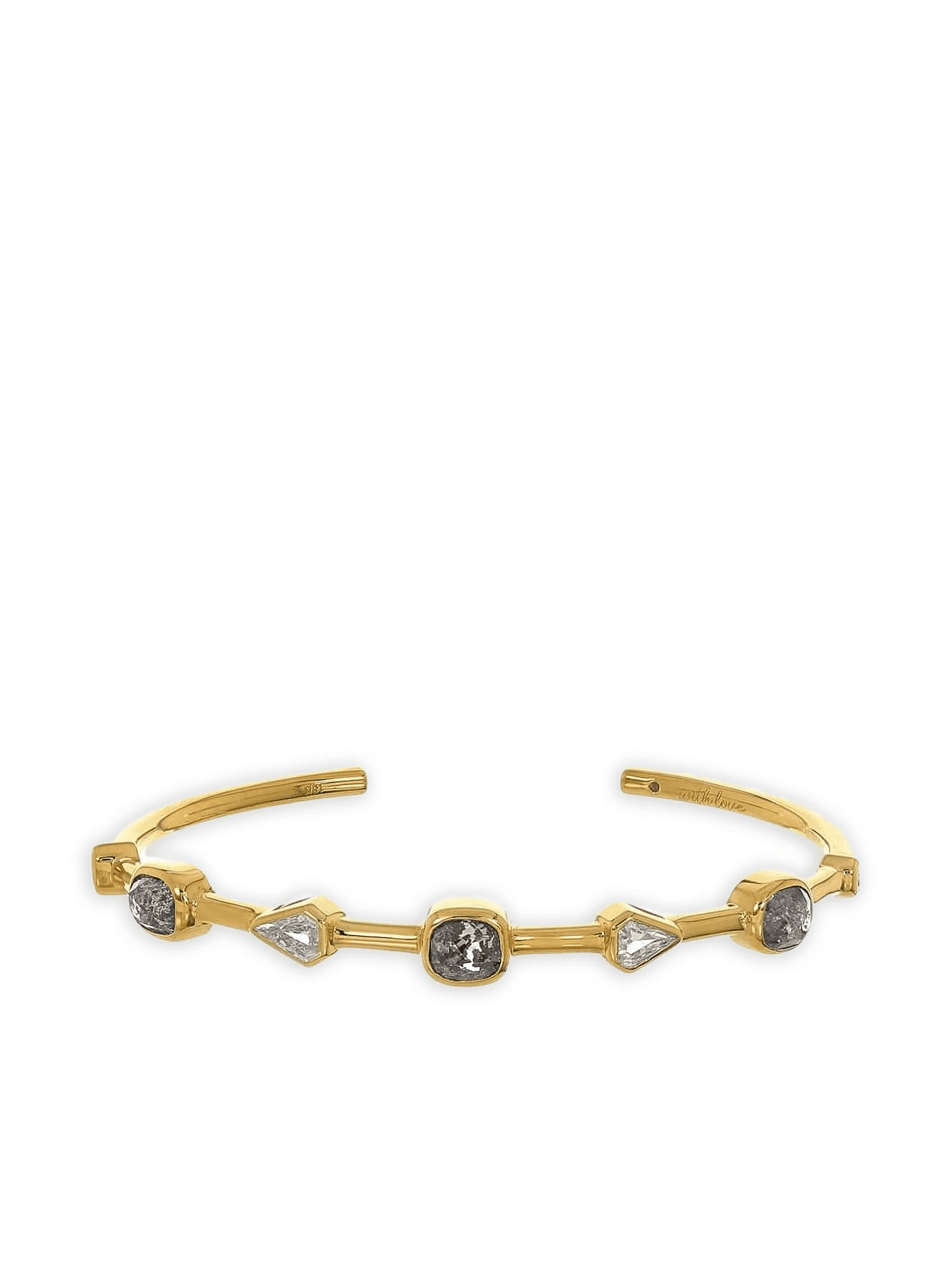 18K yellow gold The Stacker diamond bracelet - Image 1