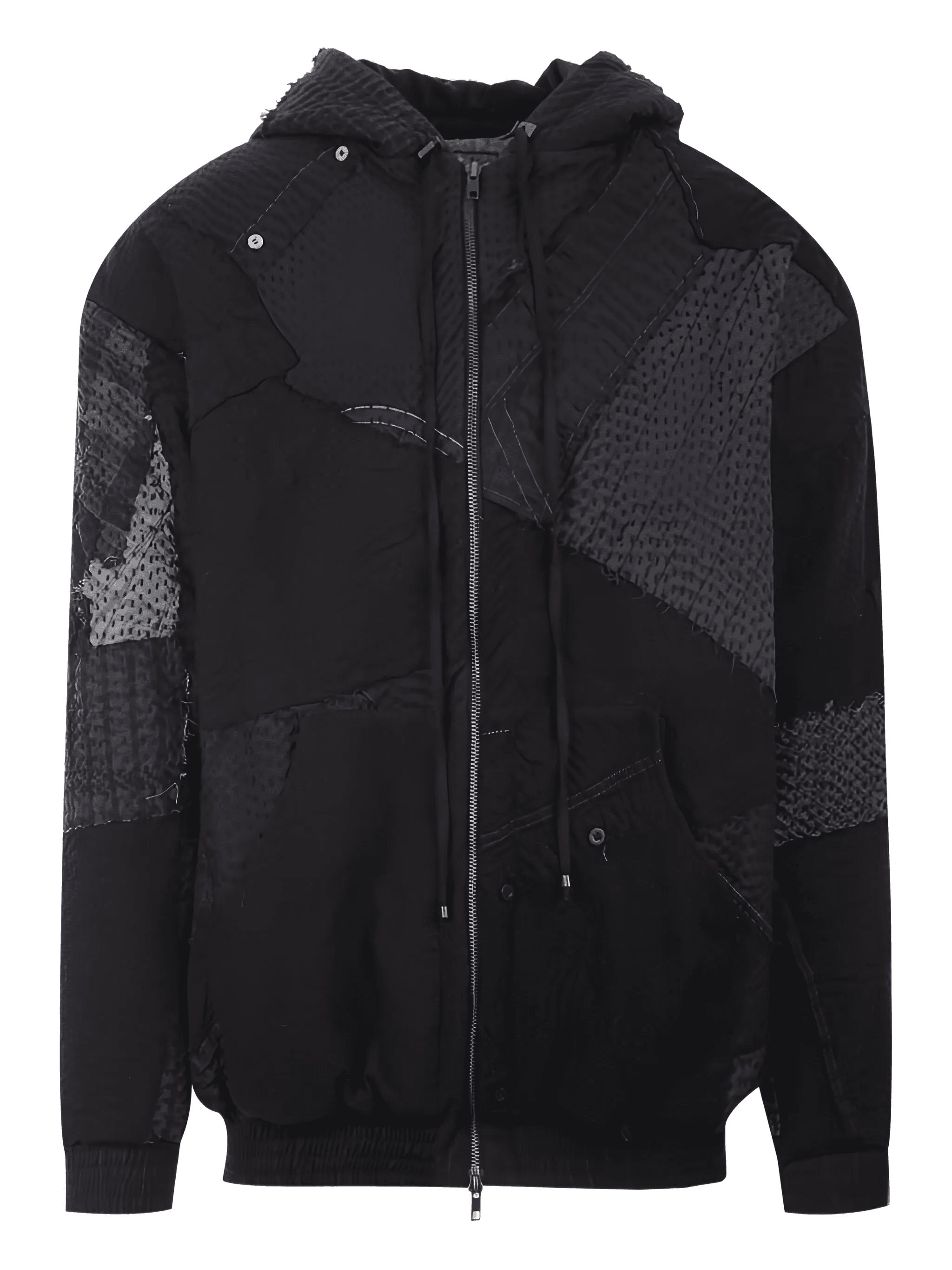 patchwork zip-up hoodie - Image 1