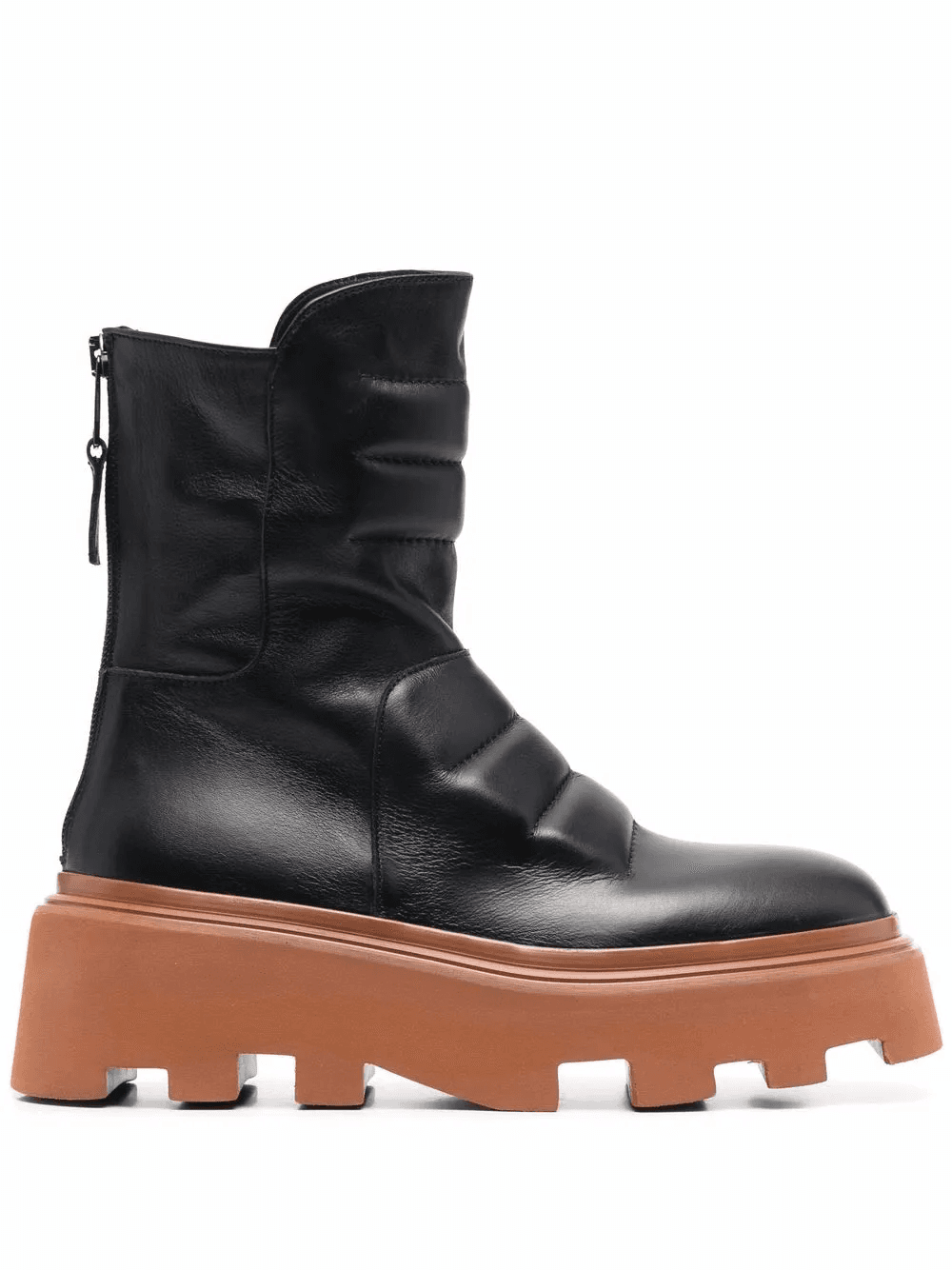 chunky-sole leather boots - Image 1