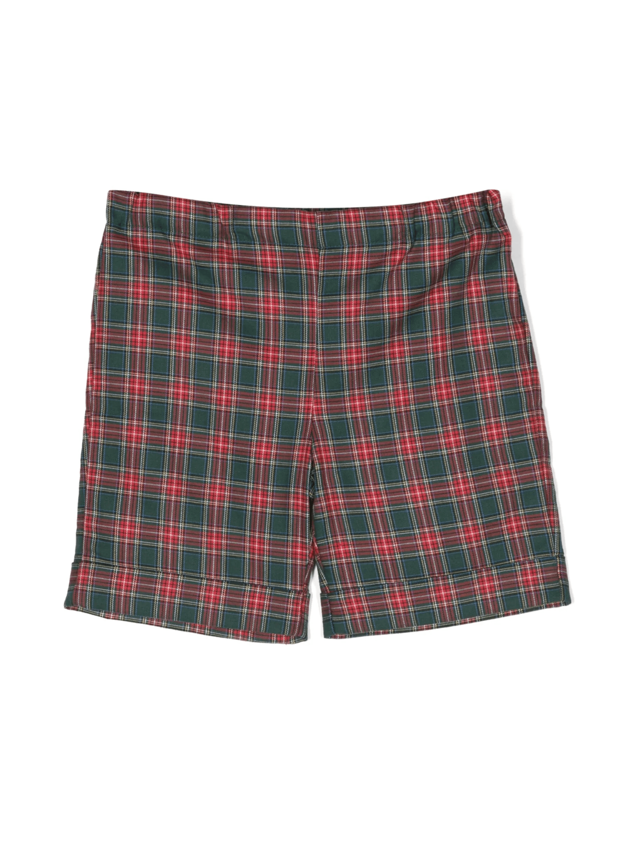 plaid-pattern cotton shorts - Image 1