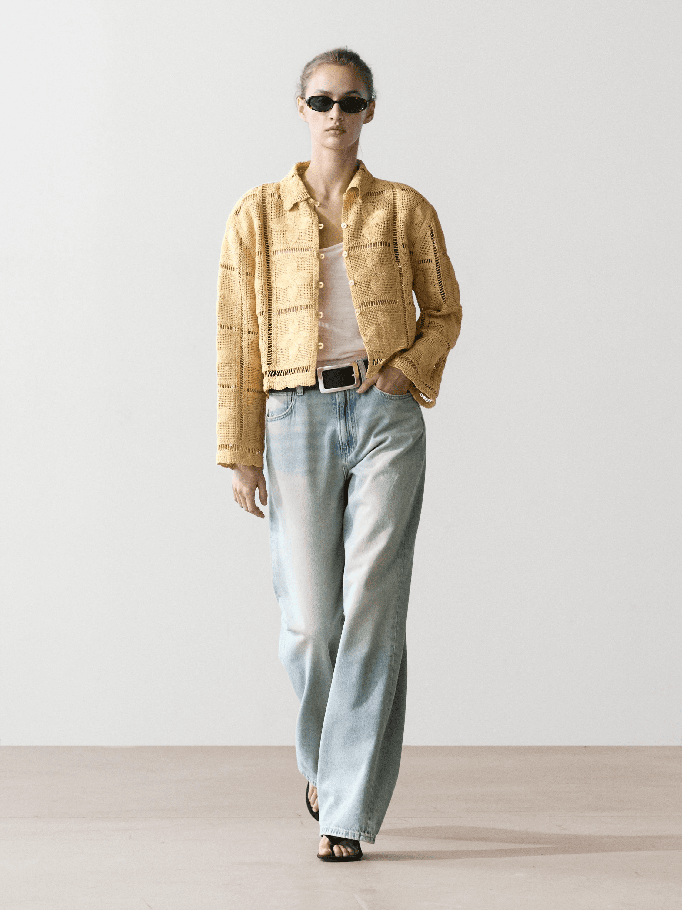 Cutwork crochet cardigan - Image 1