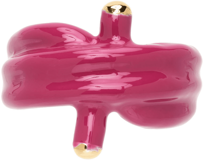 SSENSE Exclusive Pink Alan Crocetti Edition Double Knot Ring - Image 1