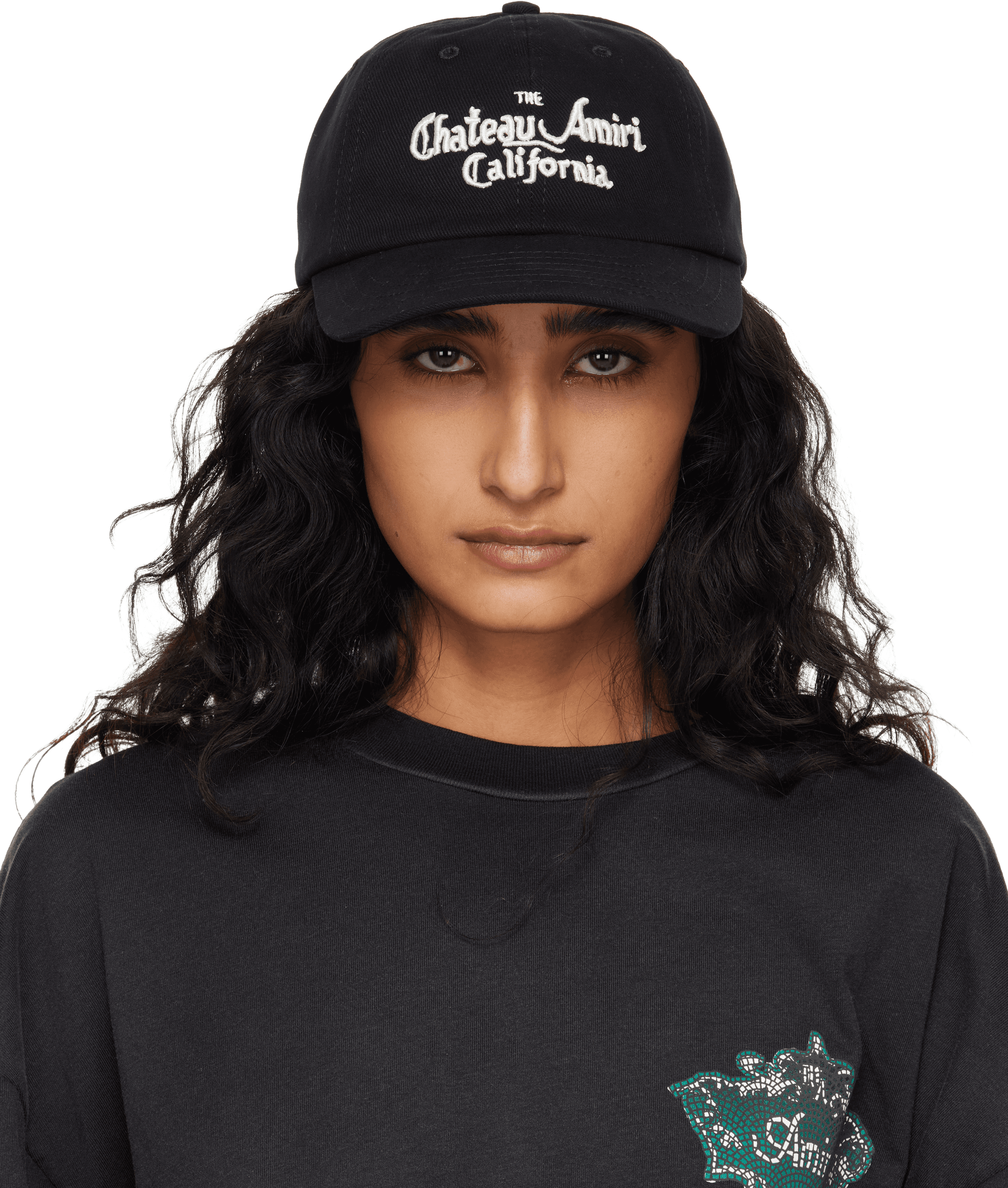 Black 'Chateau Amiri' Dad Cap - Image 1