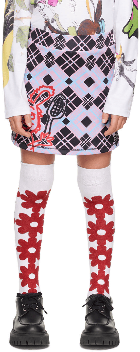 SSENSE Exclusive Kids Pink & Blue Skort - Image 1