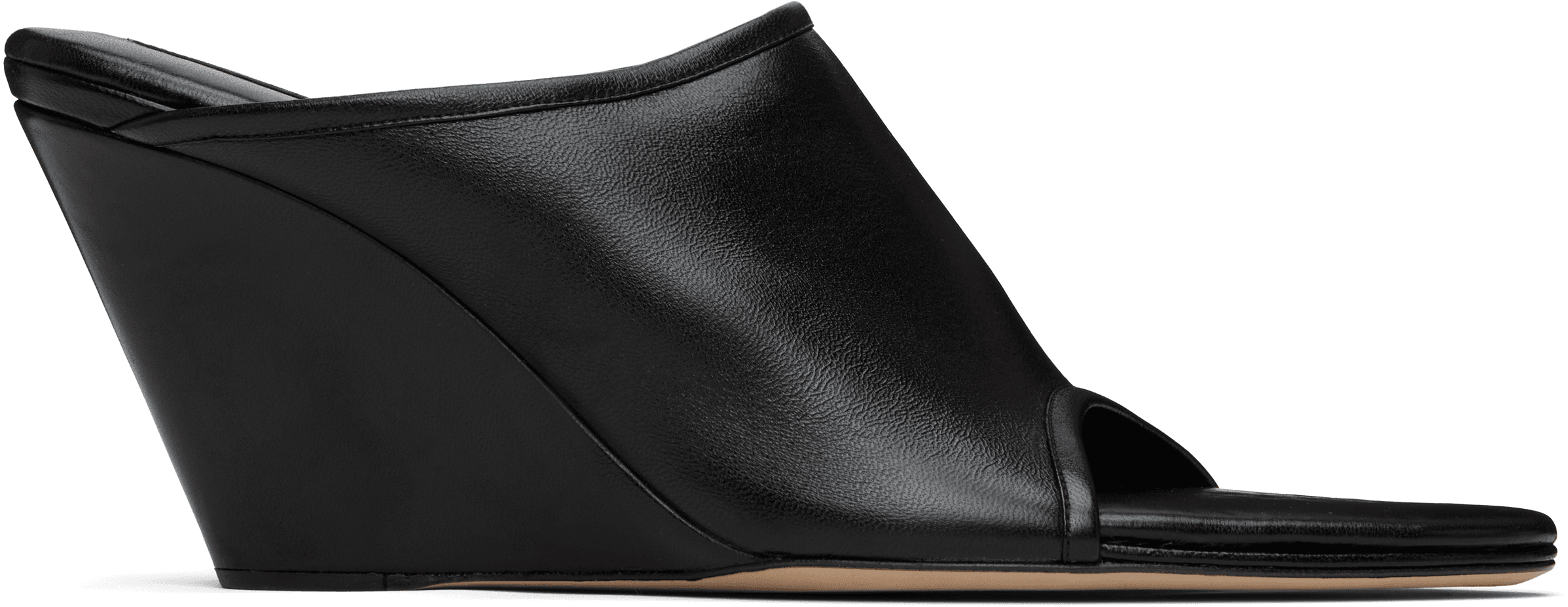 Black 75mm Stretch Mules - Image 1