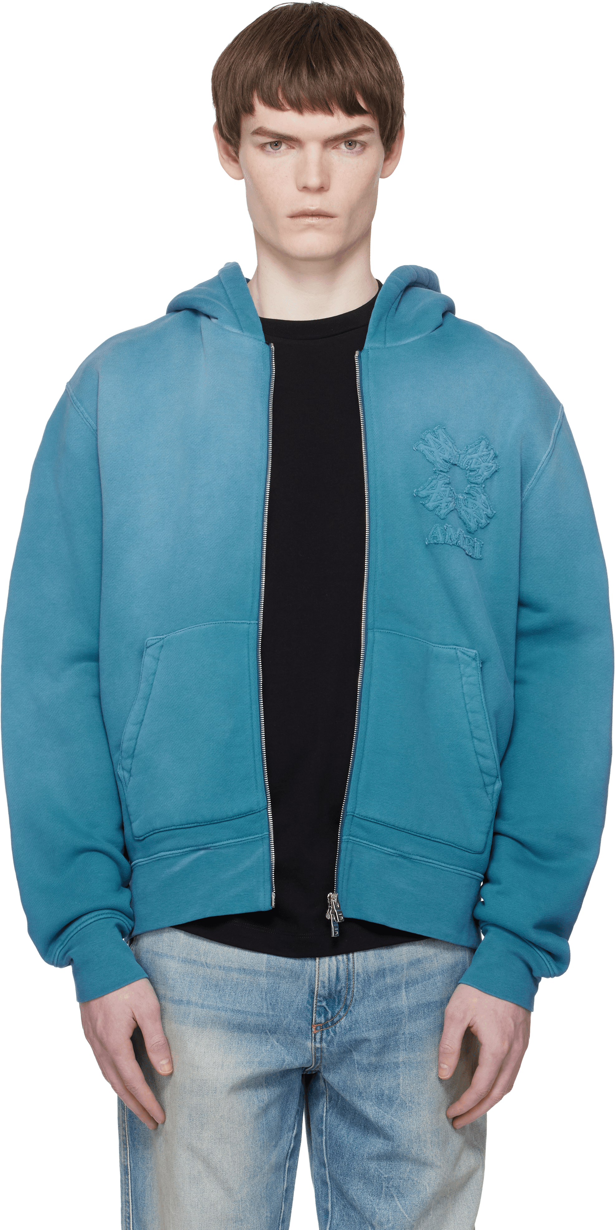 Blue MA Quad Zip Hoodie - Image 1