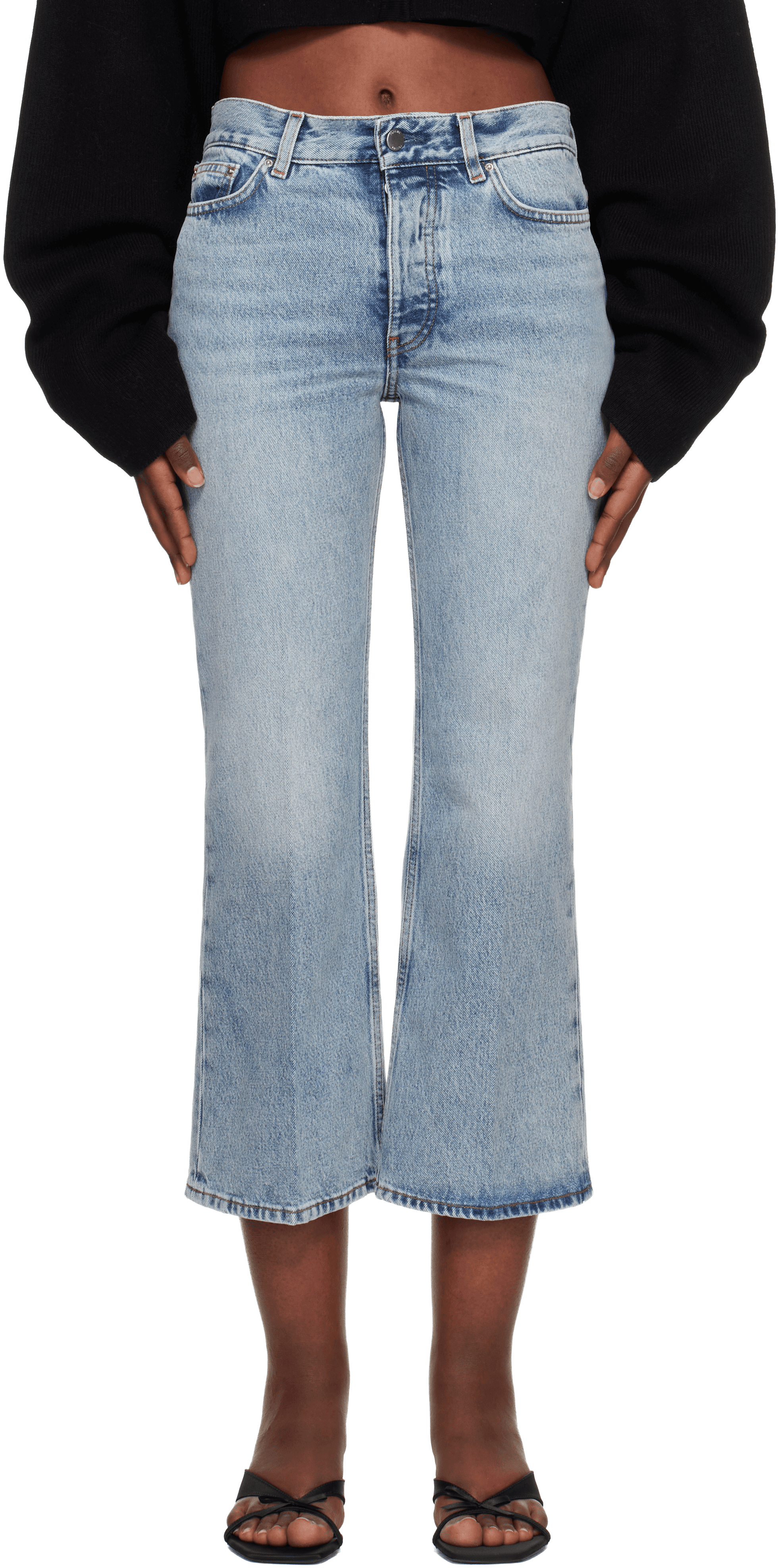 Blue Kick Flare Jeans - Image 1